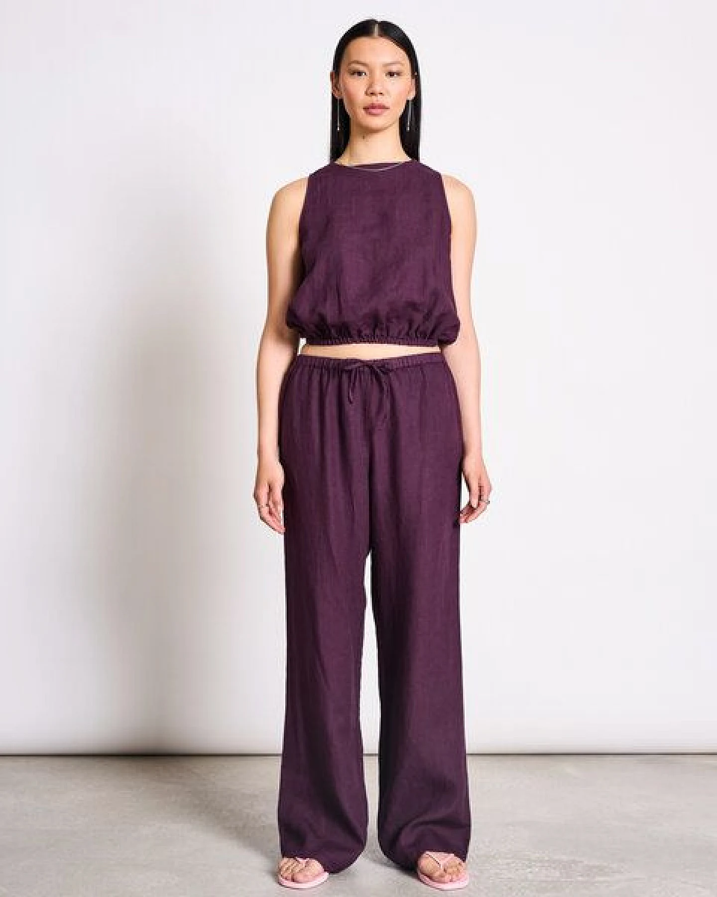 JAN 'N JUNE Leinen-Hose Drawstring SJOV – Ansicht 3