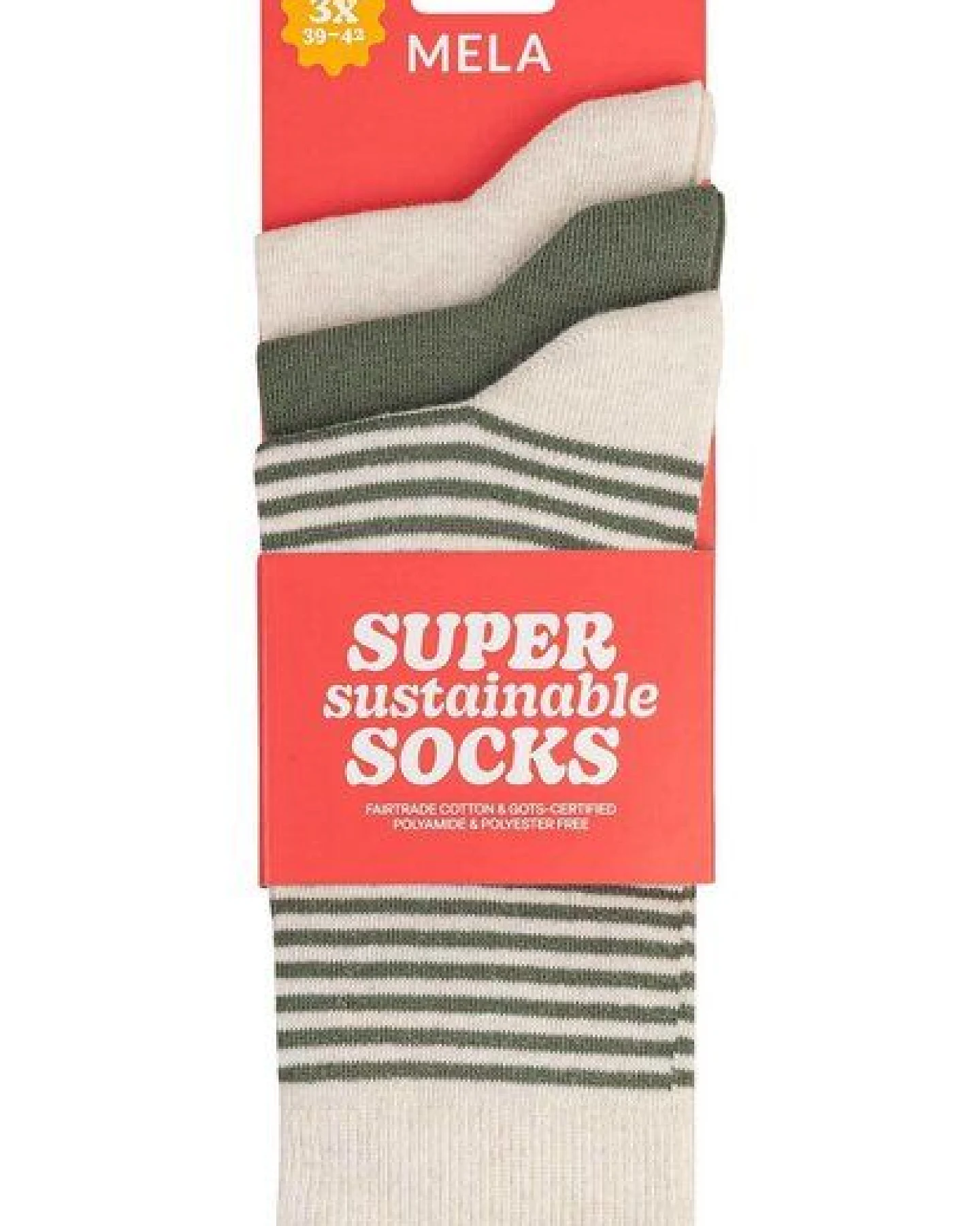 MELA Basic Socken 3 Paare aus 100% Bio-Baumwolle – Ansicht 2