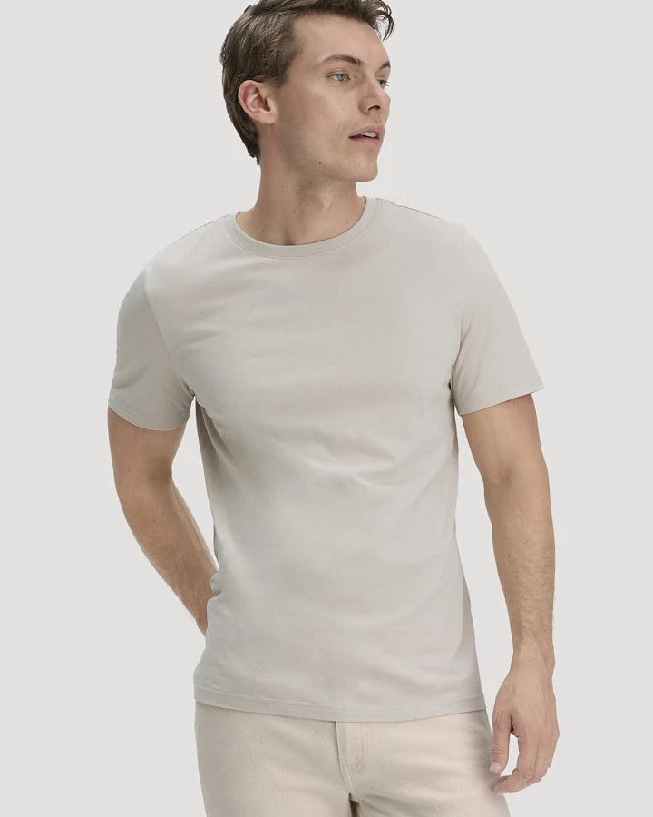 hessnatur Herren T-Shirt Regular aus Regenerative Organic Cotton (ROC) - beige - Größe 46