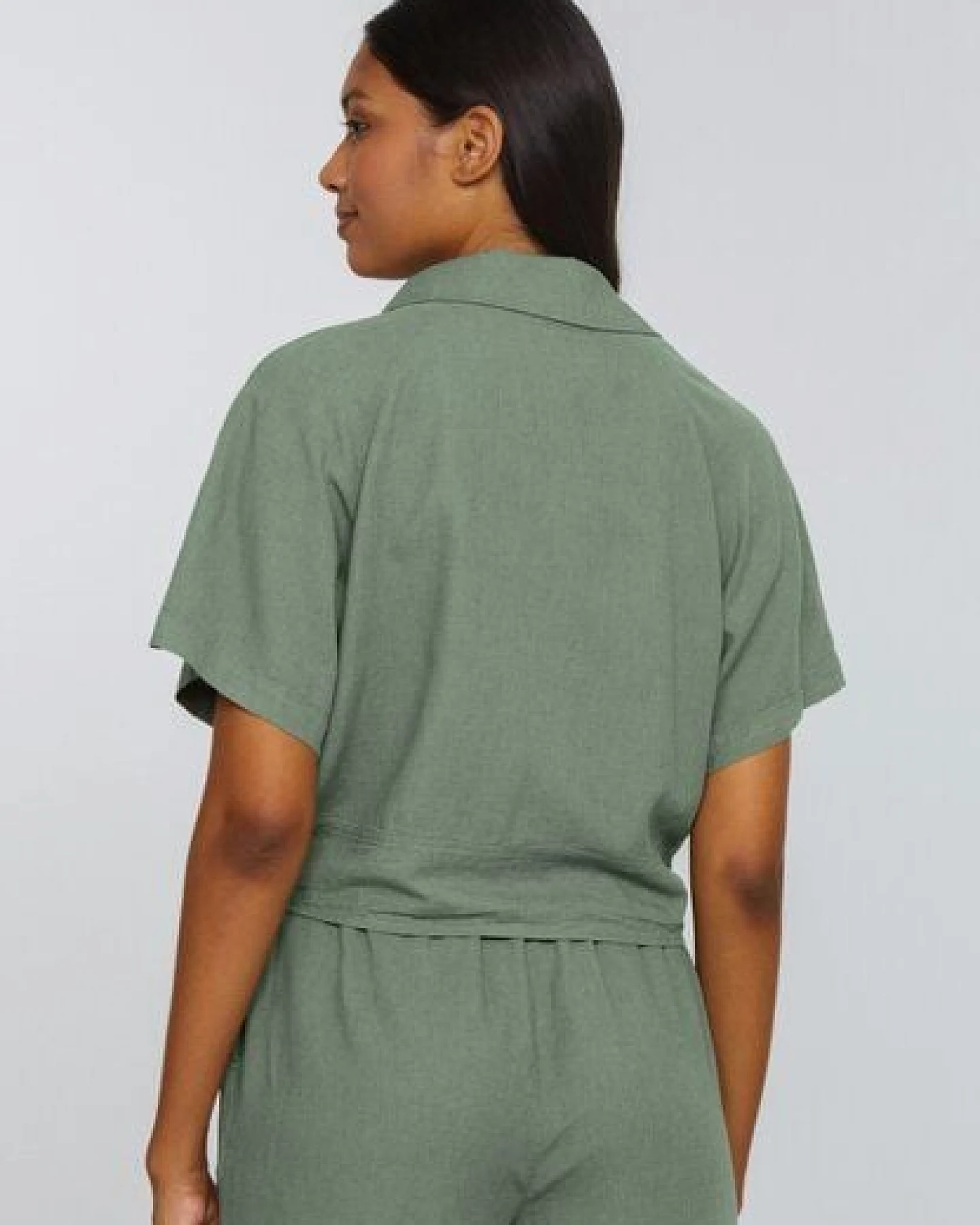 Damen Bluse aus Leinen und LENZING ECOVERO Viskose Mix - OCRA - recolution – Ansicht 2