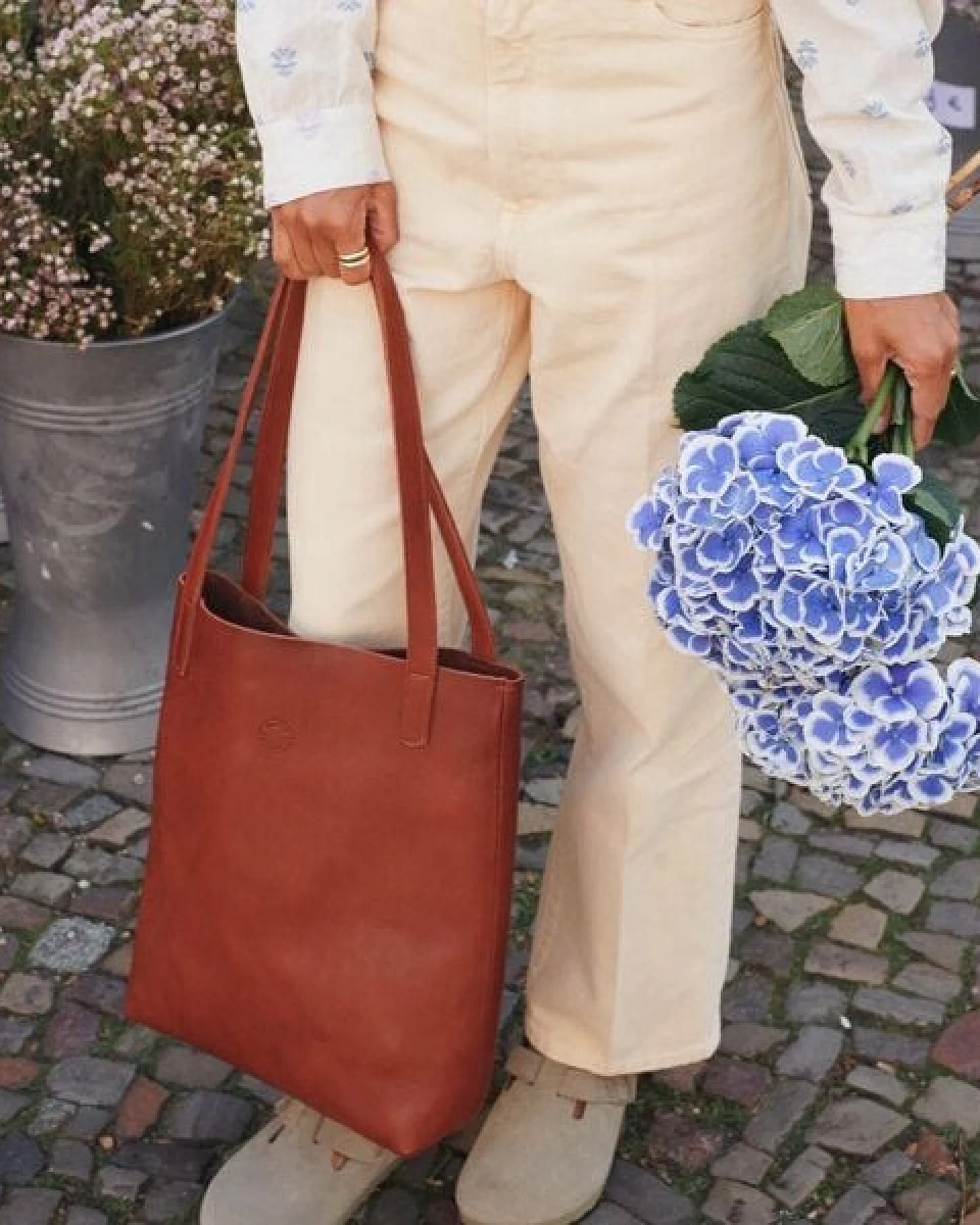 Marin et Marine Leder Tote Bag Soléa – Ansicht 4