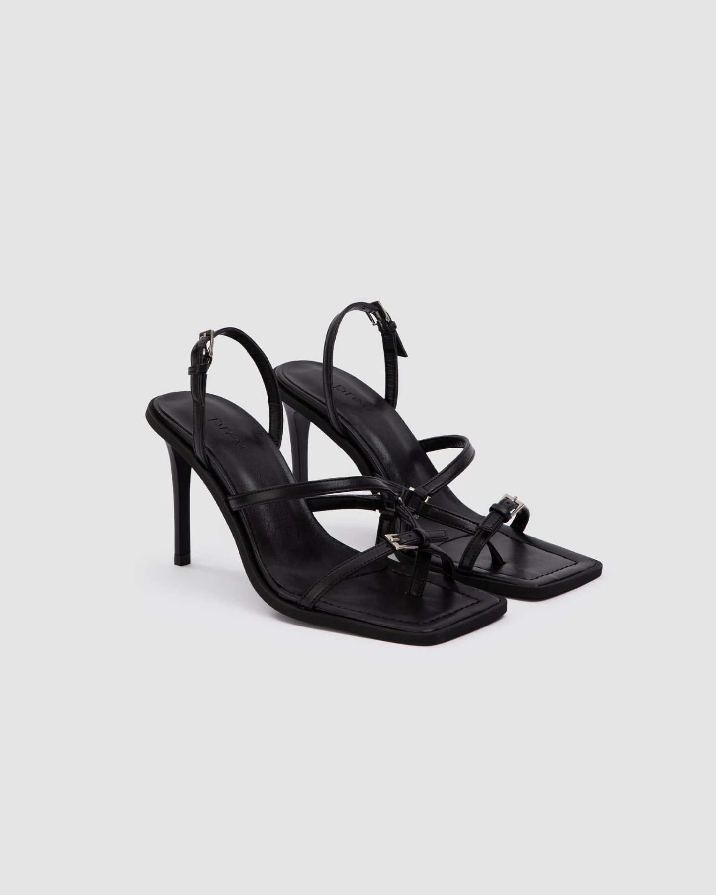 Prev Damen vegan Hochhackige Sandalen Vicki Black – Ansicht 2