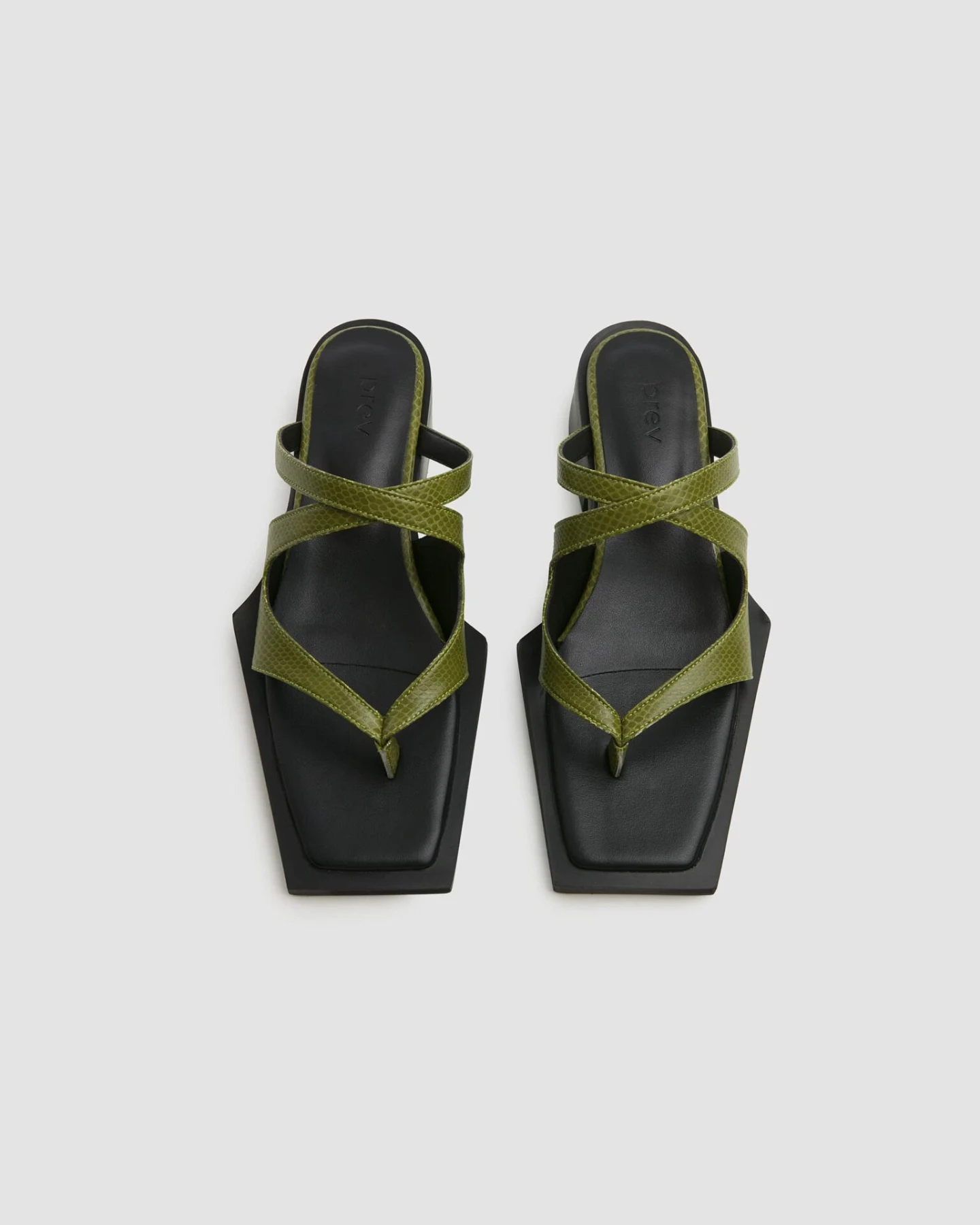 Prev Damen vegan Sandalen Karel Pantolette Rosmarin Olivgrün – Ansicht 2