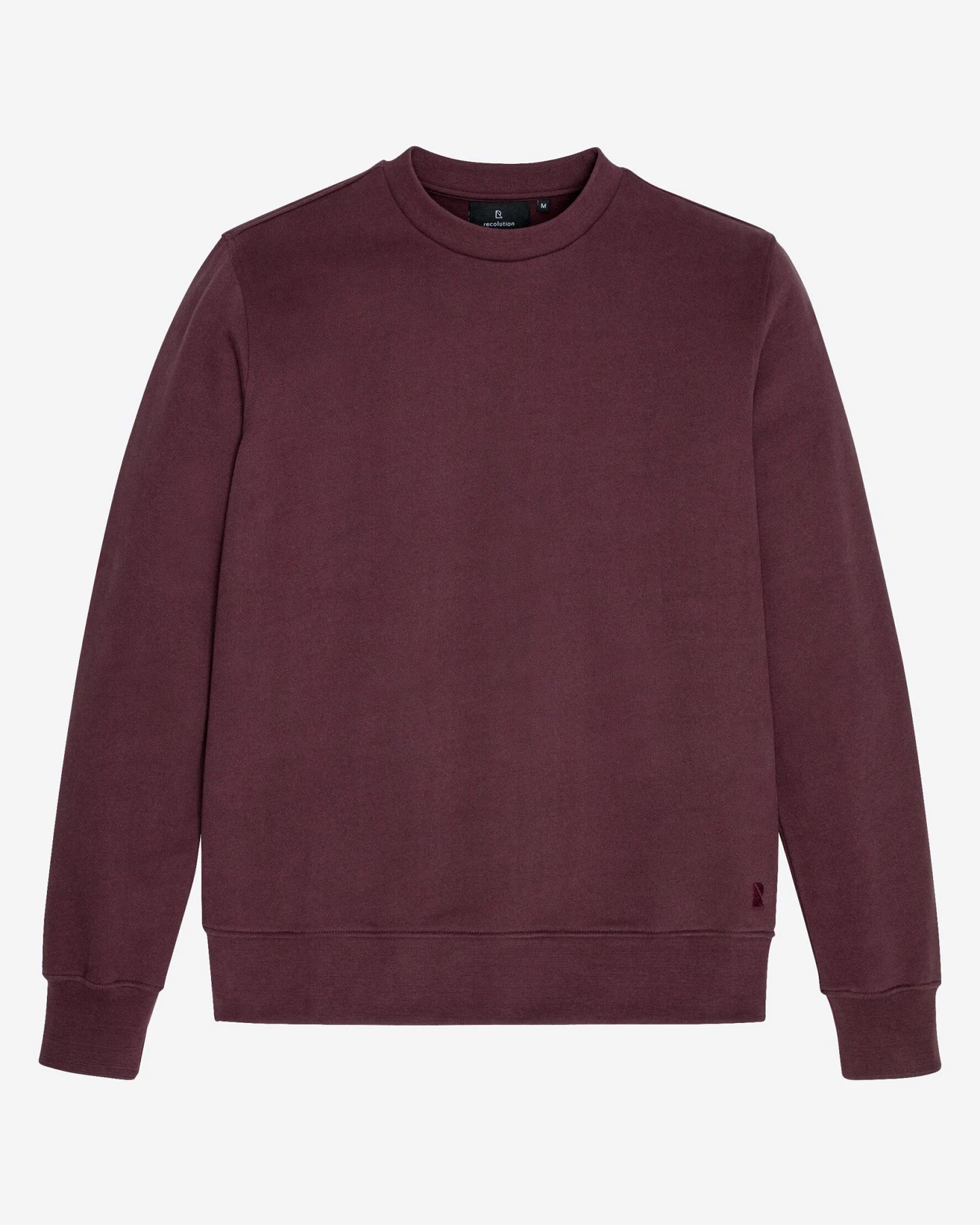 Recolution Herren vegan Sweatshirt Tamarillo Dunkle Pflaume – Ansicht 2