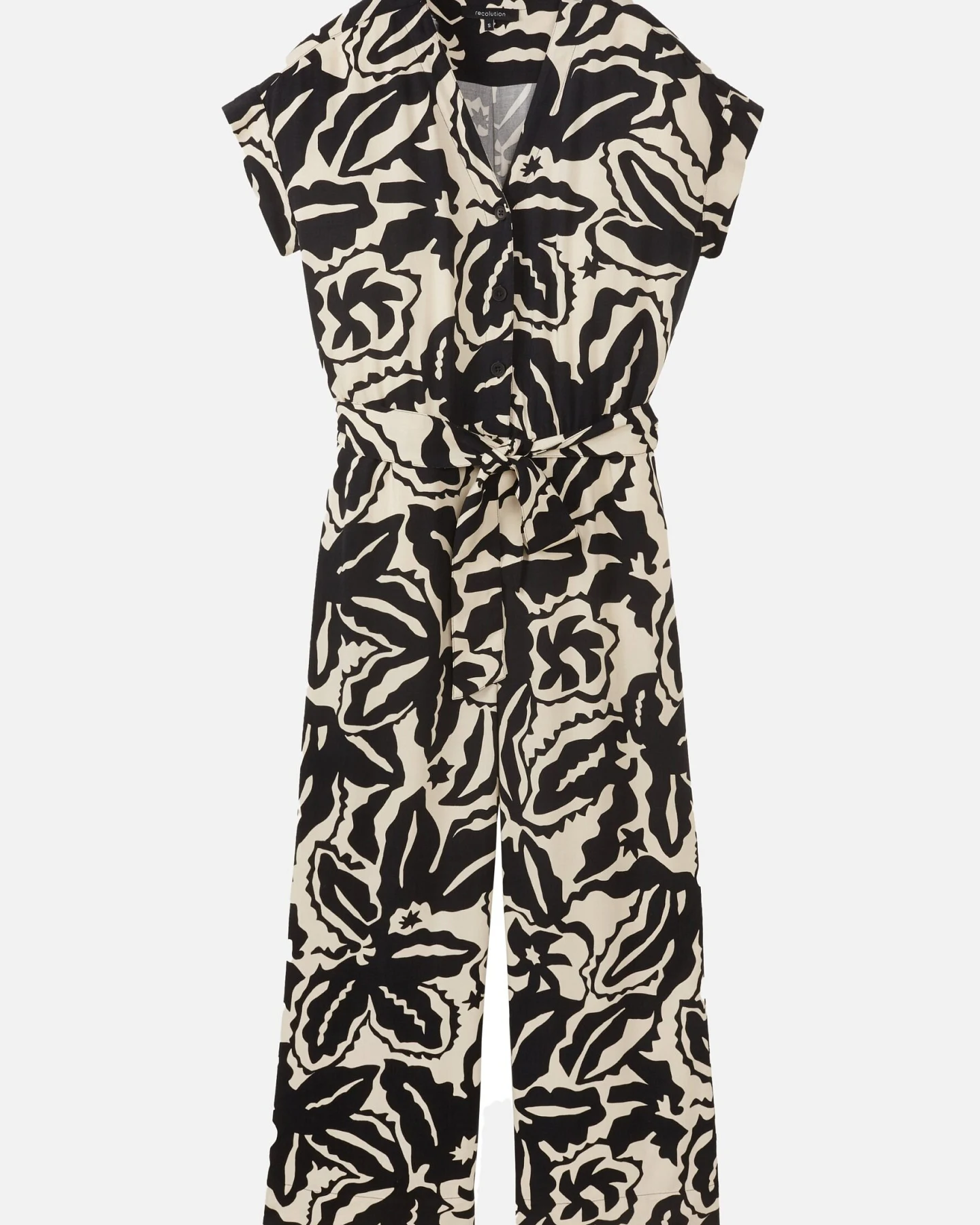 Recolution Damen vegan Jumpsuit Dianella Botanical Schwarz – Ansicht 2
