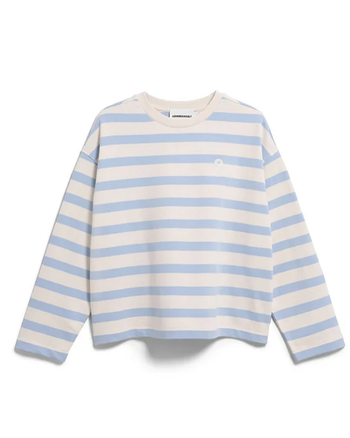 ARMEDANGELS Damen vegan Pullover Frankaa Bold Soft Blue