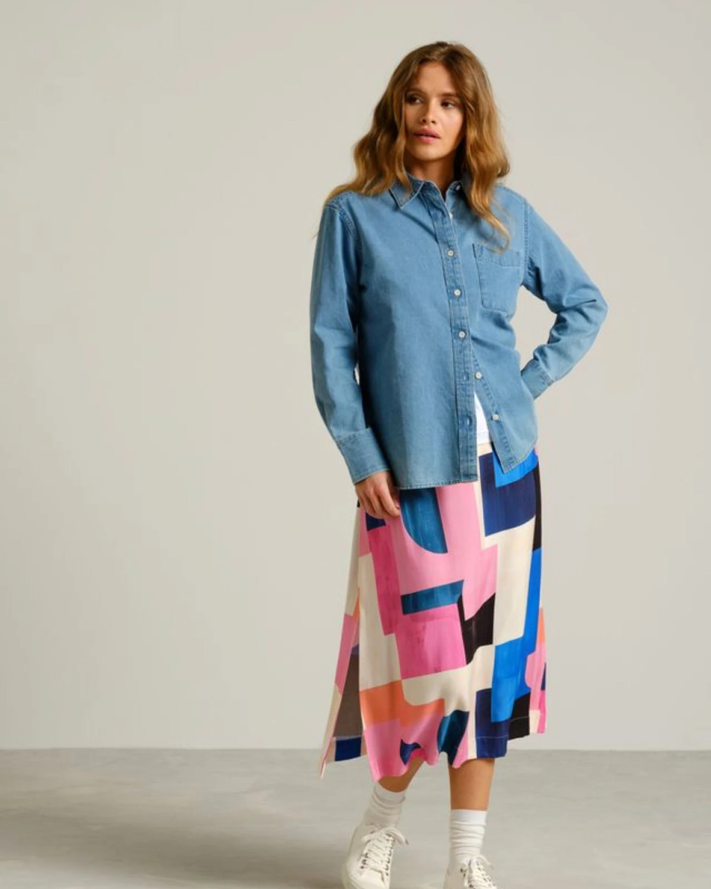 Rock Viken Abstract Block Multi Color Rosa – Ansicht 5