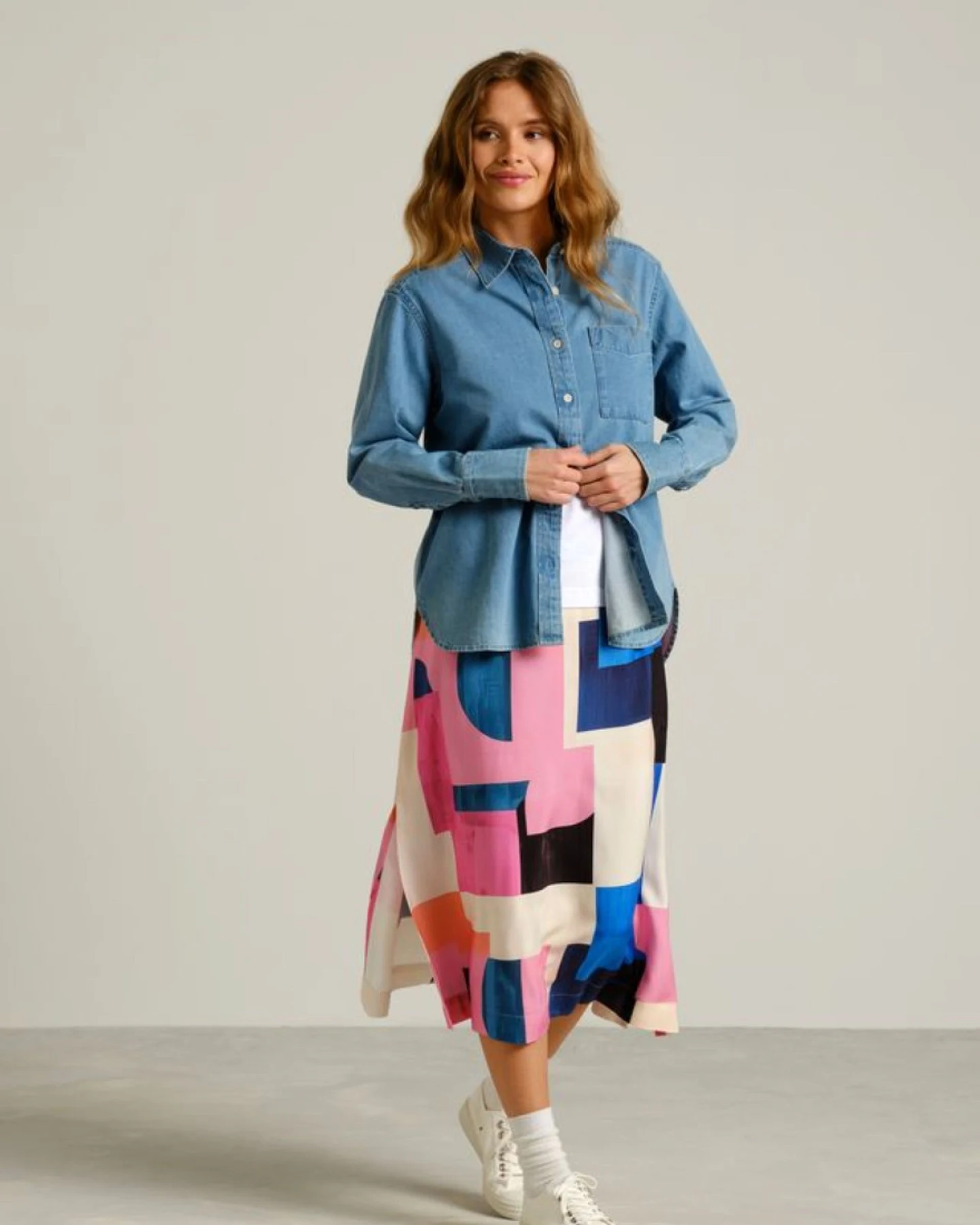 Rock Viken Abstract Block Multi Color Rosa – Ansicht 6