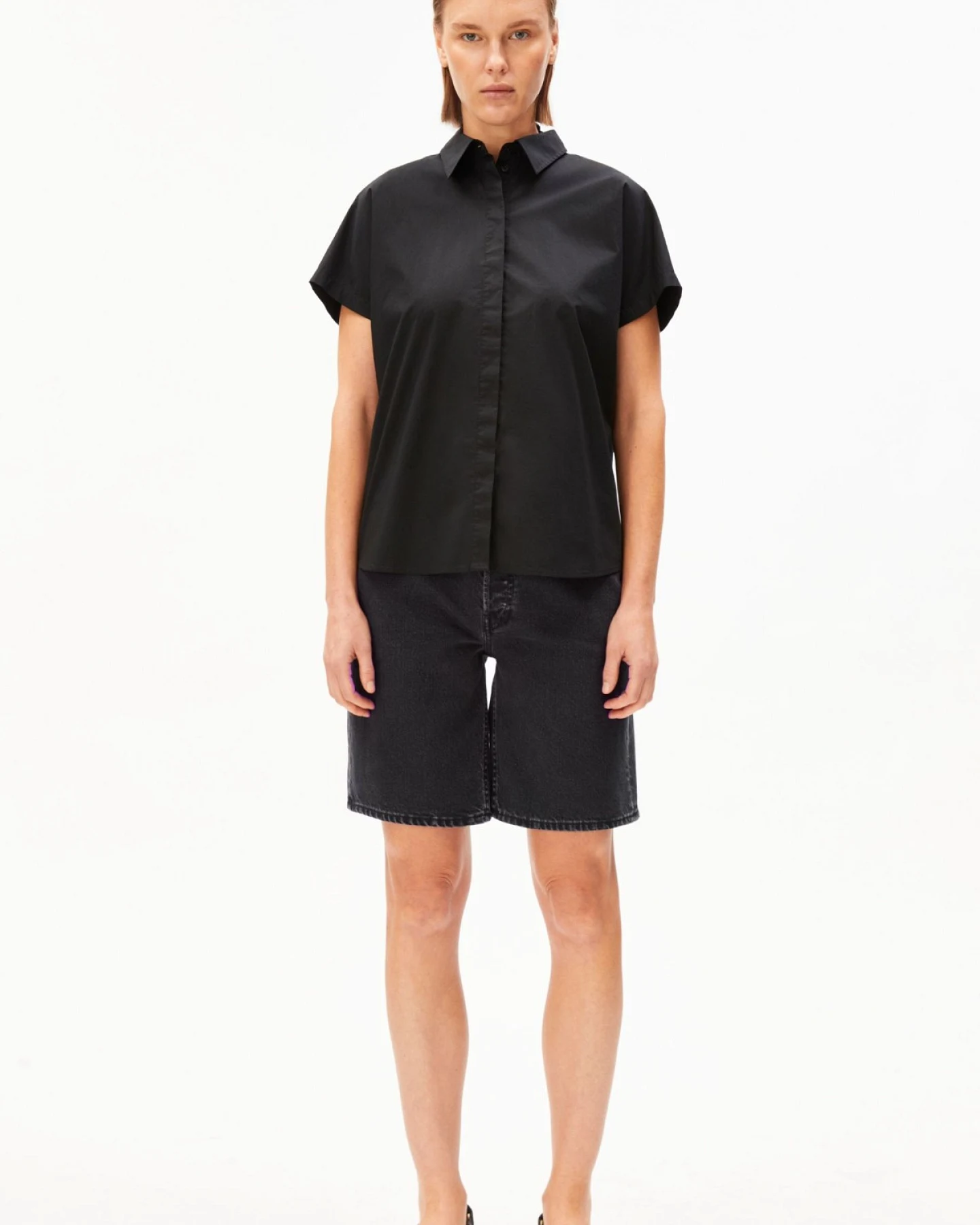 Jeansshorts Thalinaa Ebony Black – Ansicht 2