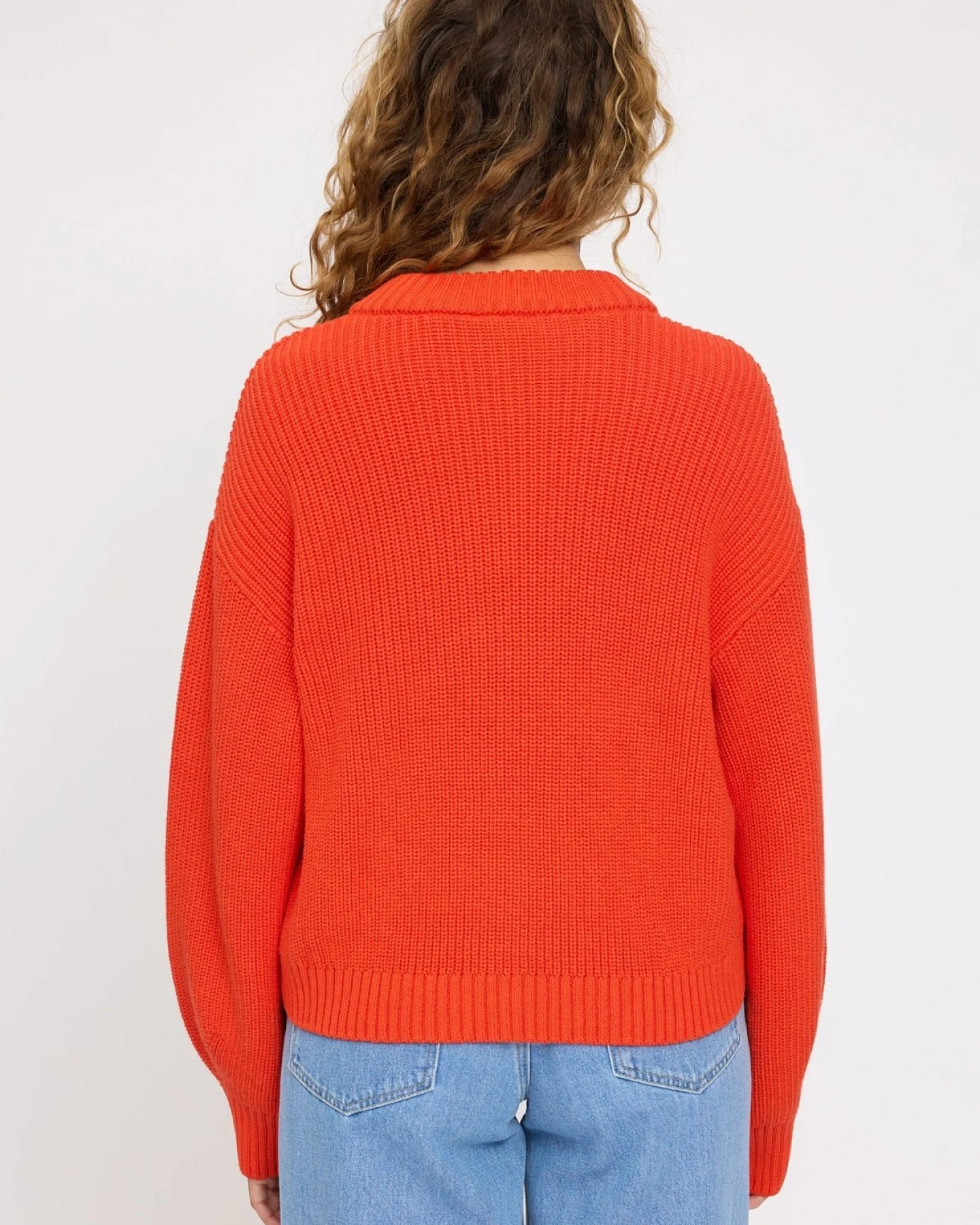 Strickjacke Chunky Knit Rot – Ansicht 4