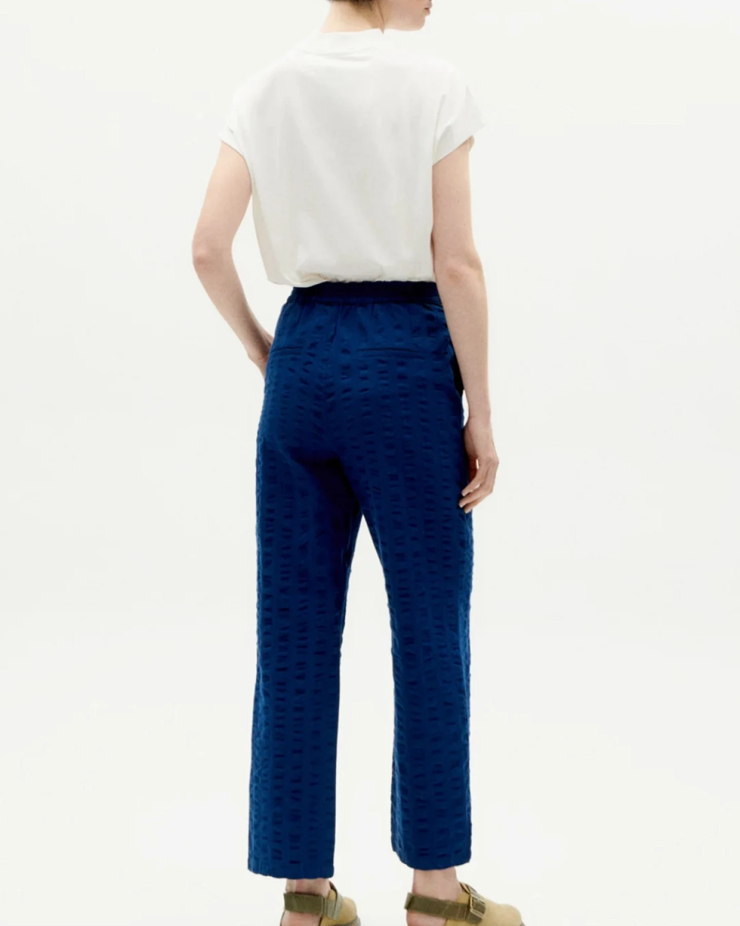 Hose Mariam Seersucker Big Blue – Ansicht 3