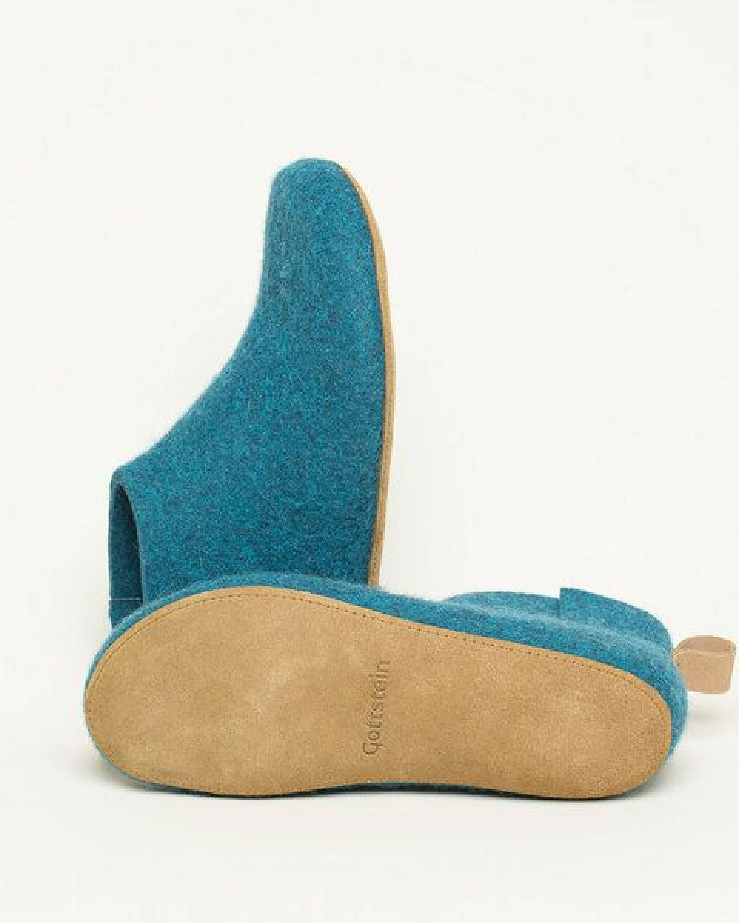 Magicfelt 743 Hüttenschuhe aus 100% Merino-Wolle - Hausschuh für Damen & Herren - Made in Tirol - Hochwertige & robuste Ledersohle – Ansicht 4