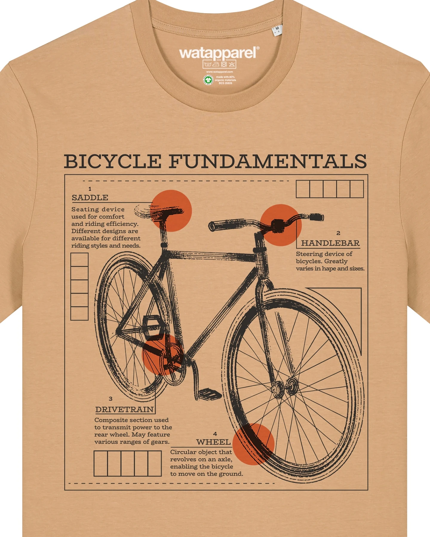 Watapparel T-Shirt Fahrrad Grundlagen – Ansicht 3