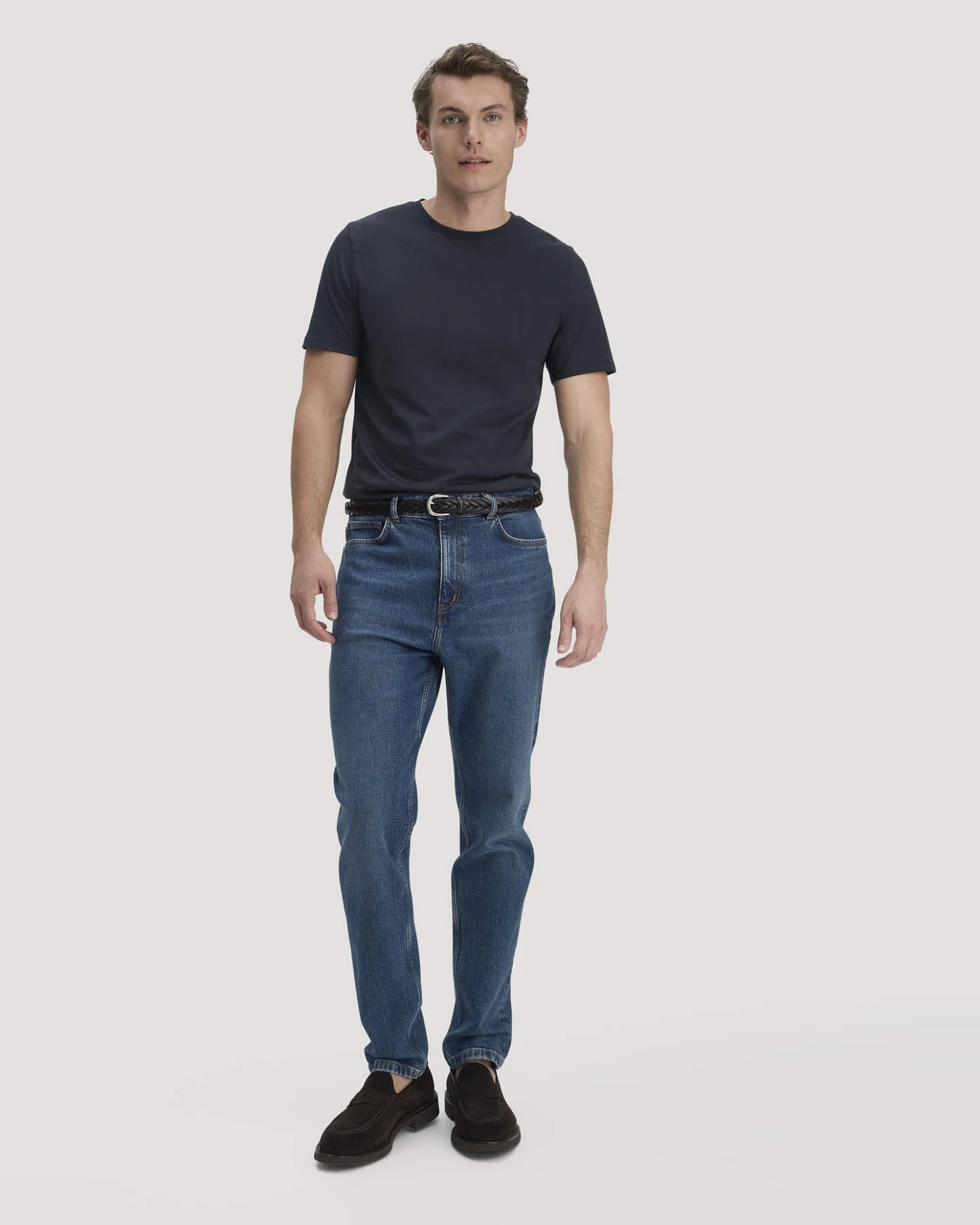 hessnatur Herren T-Shirt Regular aus Regenerative Organic Cotton (ROC) - blau - Größe 52 – Ansicht 2