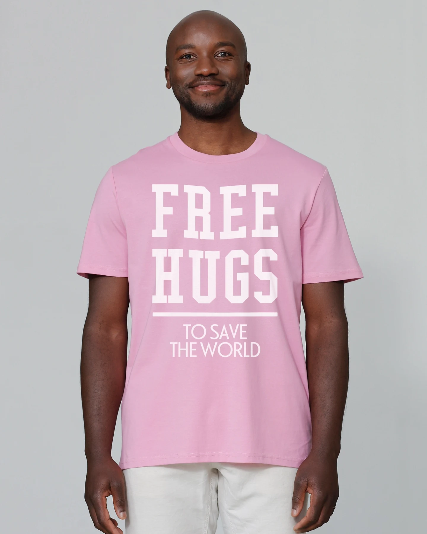 Watapparel T-Shirt Free hugs to save the world – Ansicht 2
