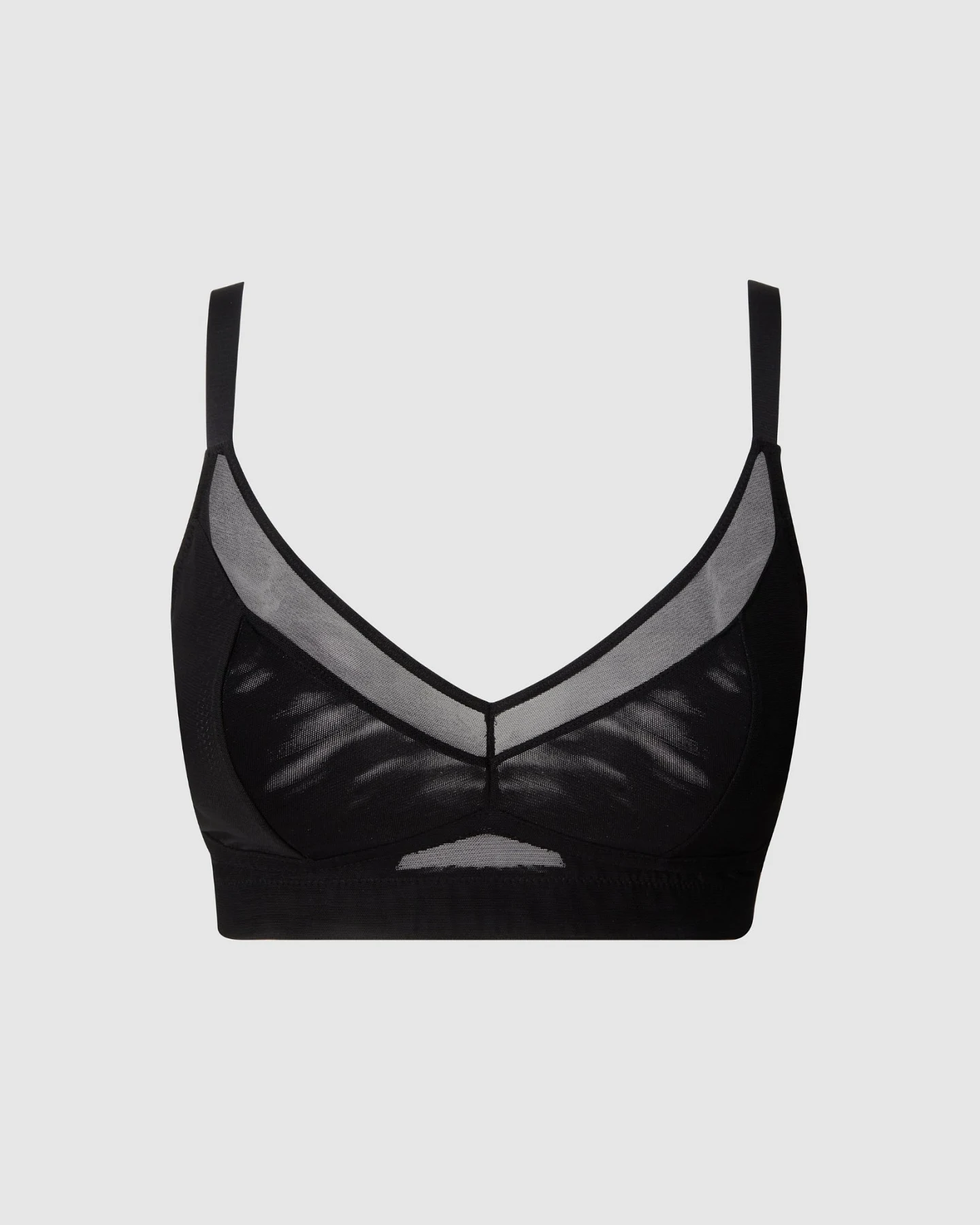Understatement Damen vegan Bh Mesh Support Plus Schwarz – Ansicht 2