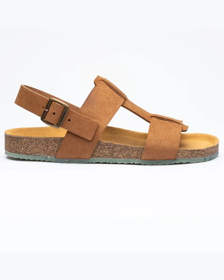 Zouri Herren vegan Sandalen Baum Haselnuss