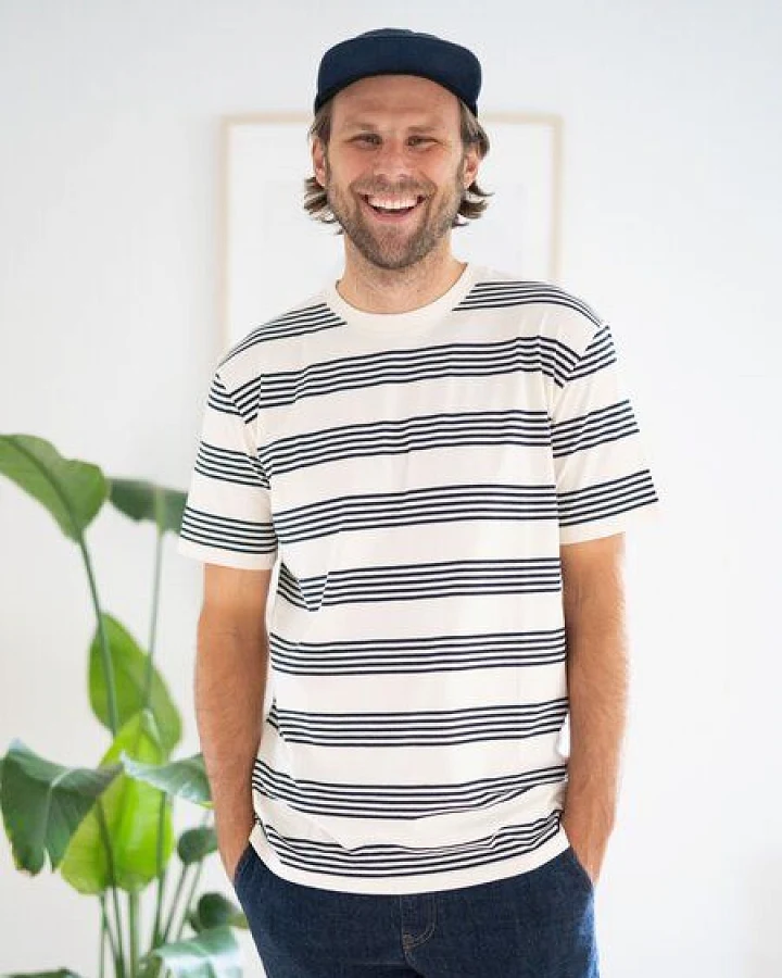FUXBAU FF Männer Streifenshirt - creme navy