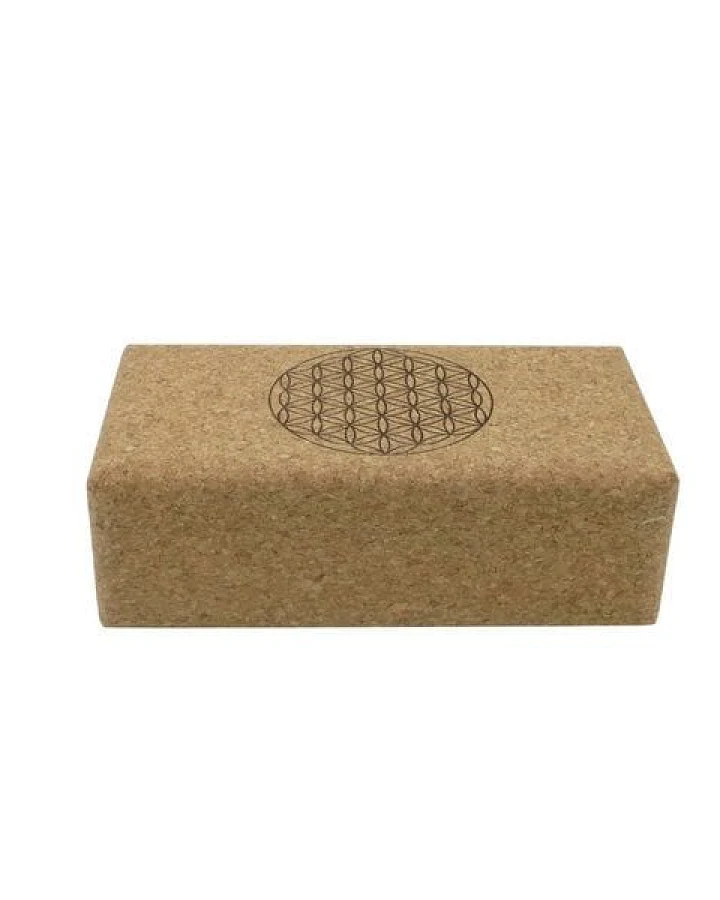 Just Be Yoga Block Kork - Blume des Lebens