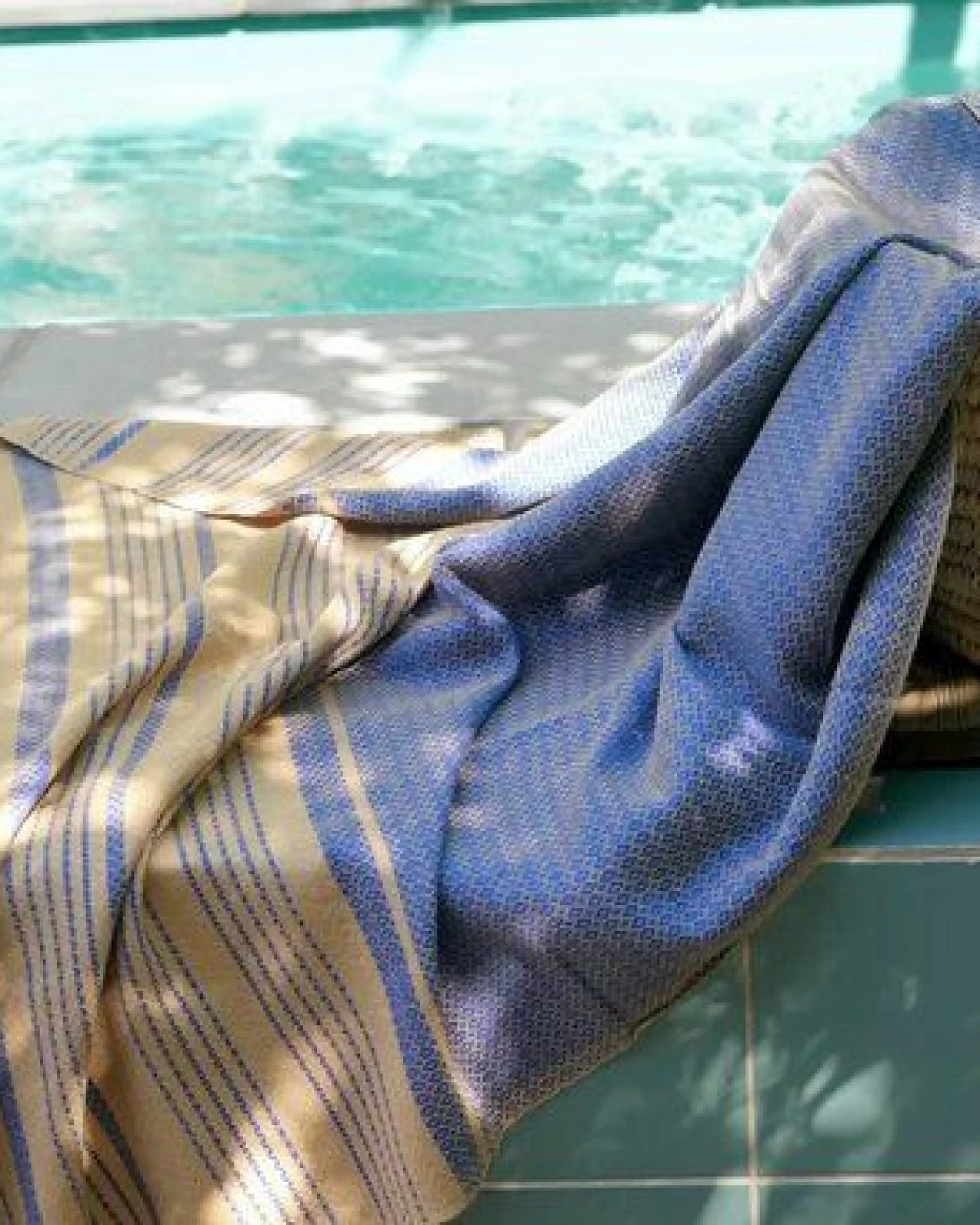 Karawan authentic Hamamtuch Fouta "sand" aus Biobaumwolle, 100 × 200 cm – Ansicht 3