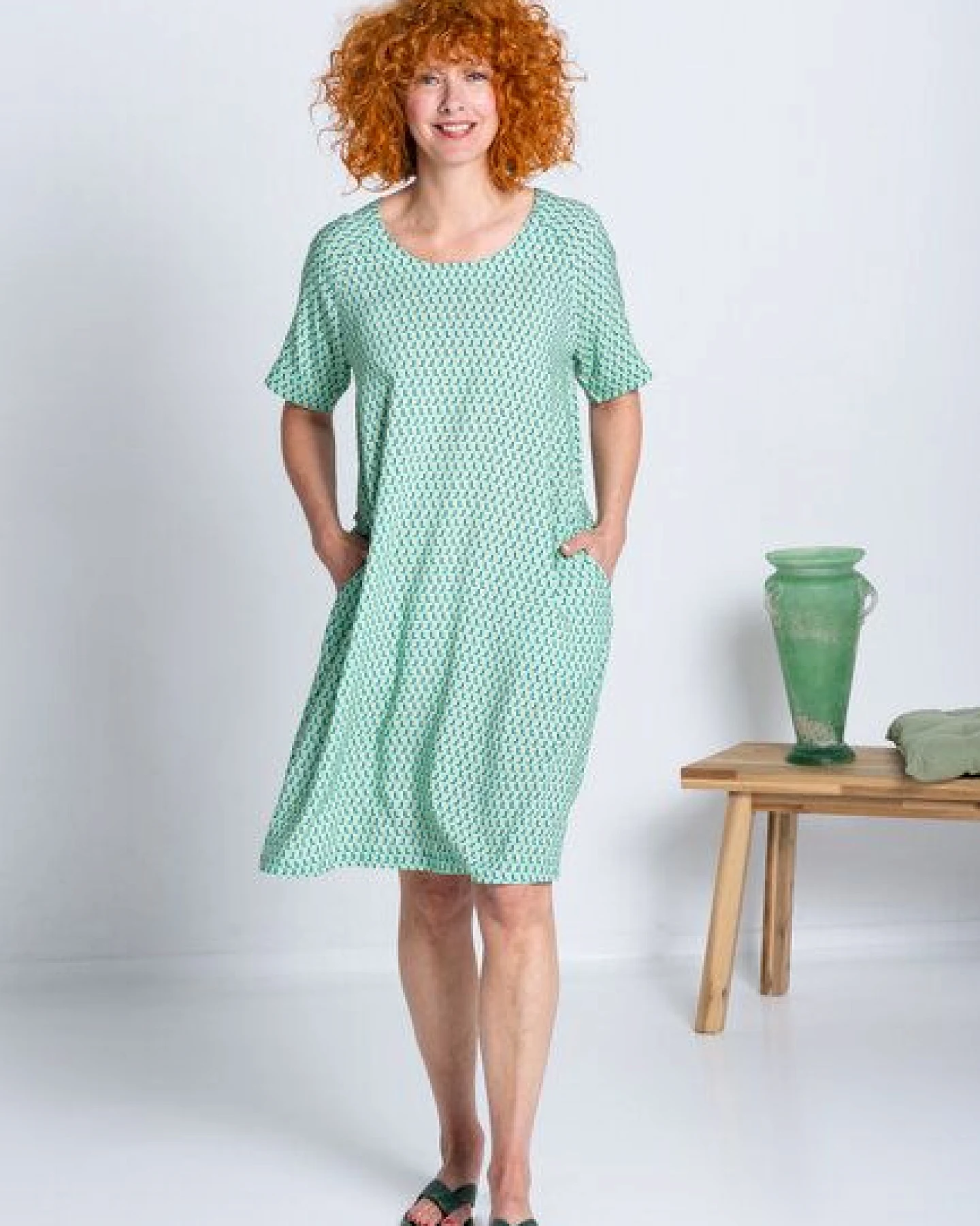 Heidekönigin Viskose Kleid kurzarm – Ansicht 3