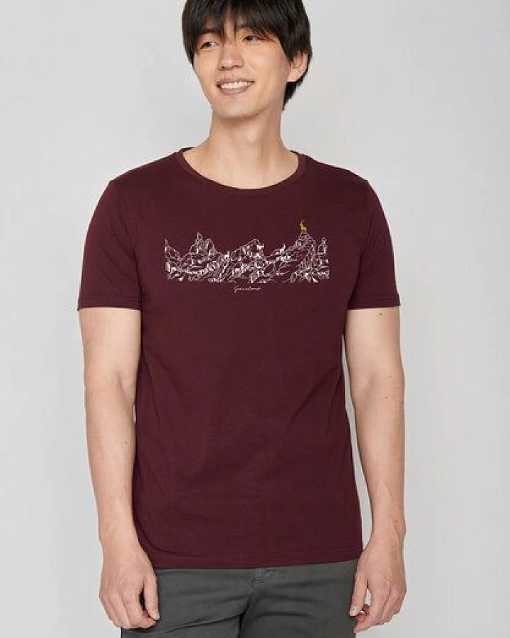 GREENBOMB Nature Goats Family Guide - Sportliches T-Shirt aus Bio-Baumwolle / hochwertiger Print / Fair & Vegan