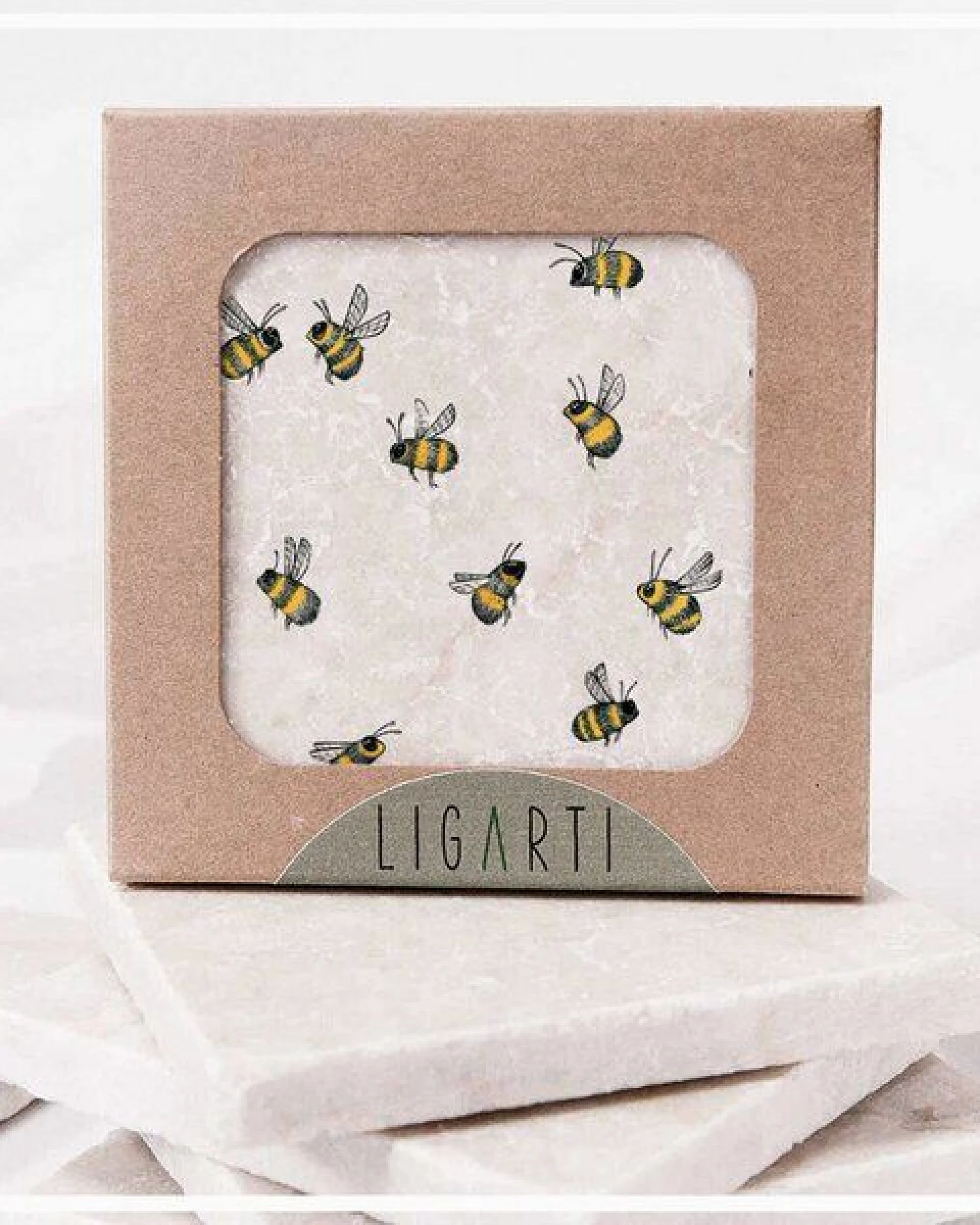 Fliesenuntersetzer »Bienenschwarm« von LIGARTI – Ansicht 2