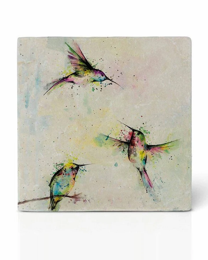 Fliesenuntersetzer »3 Kolibris« von LIGARTI