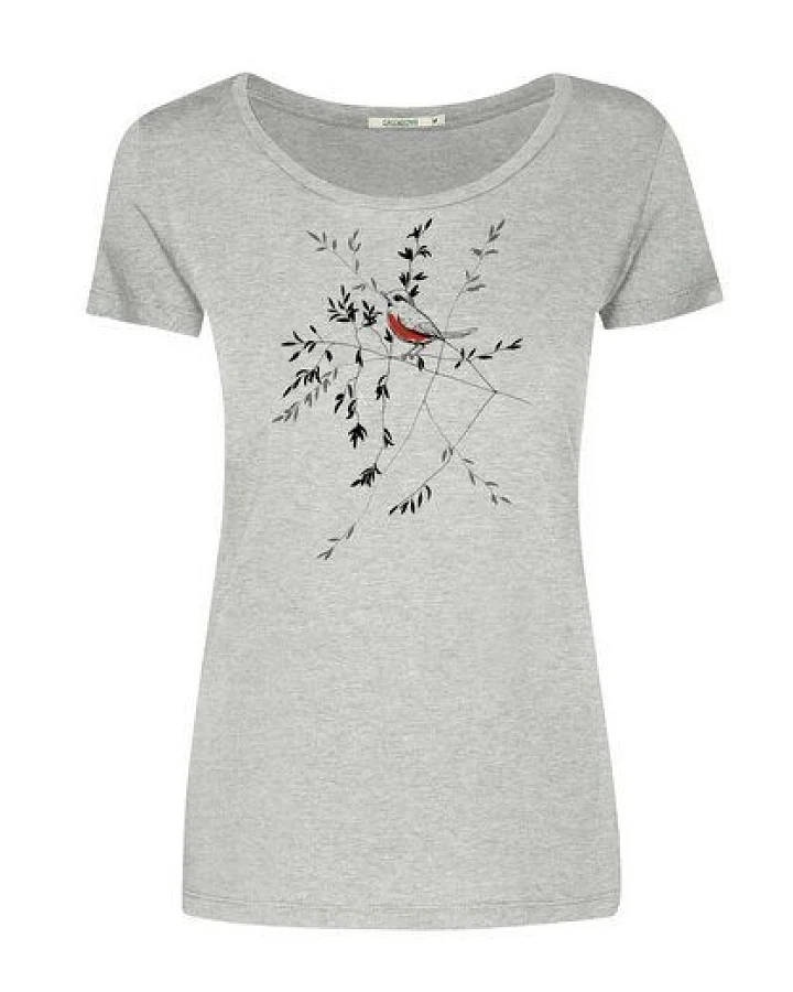 GREENBOMB Animal Bird Branch Loves - Sportliches T-Shirt aus Bio-Baumwolle / hochwertiger Print / GOTS / Fair & Vegan