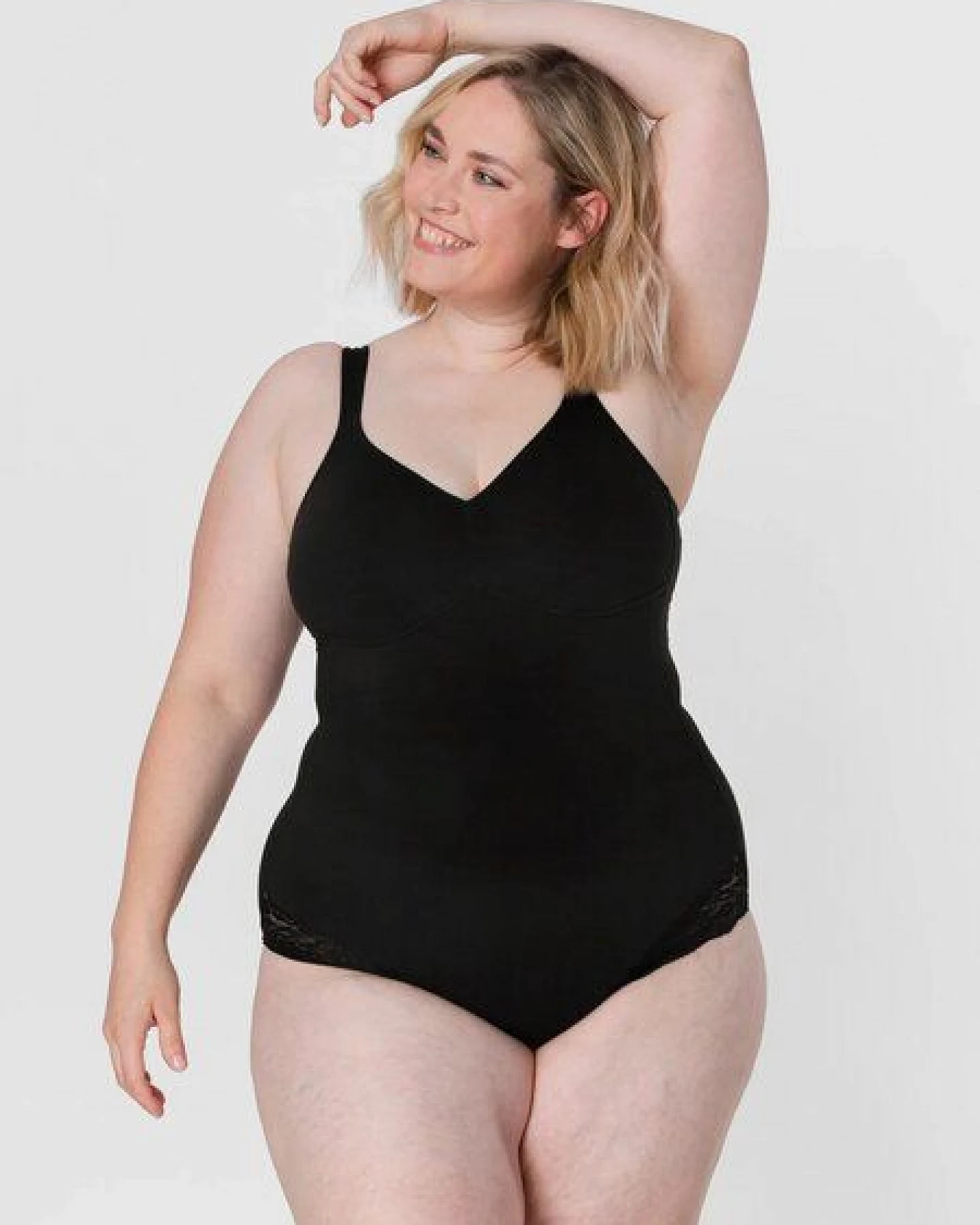 erlich textil Magdalena Body mit Spitze und Baumwolle, made in Europe – Ansicht 4