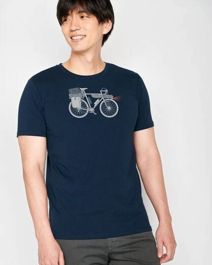 GREENBOMB Bike Night Guide - Sportliches T-Shirt aus Bio-Baumwolle / hochwertiger Print / GOTS / Fair & Vegan