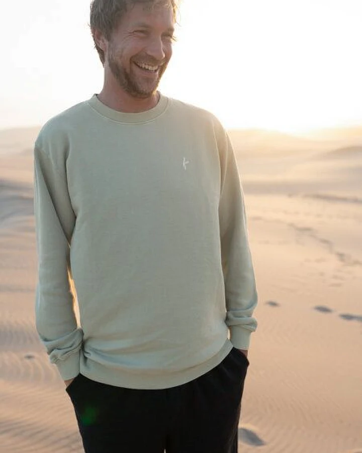 FUXBAU Männer fux Pullover - seegrün, seeblau & rot
