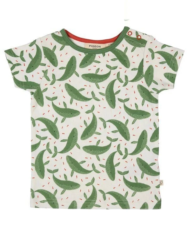 Pigeon by Organics for Kids Kinder-Kurzarmshirt mit Aufdruck