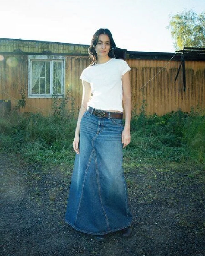 Nudie Jeans Tanja Skirt Orange Painter