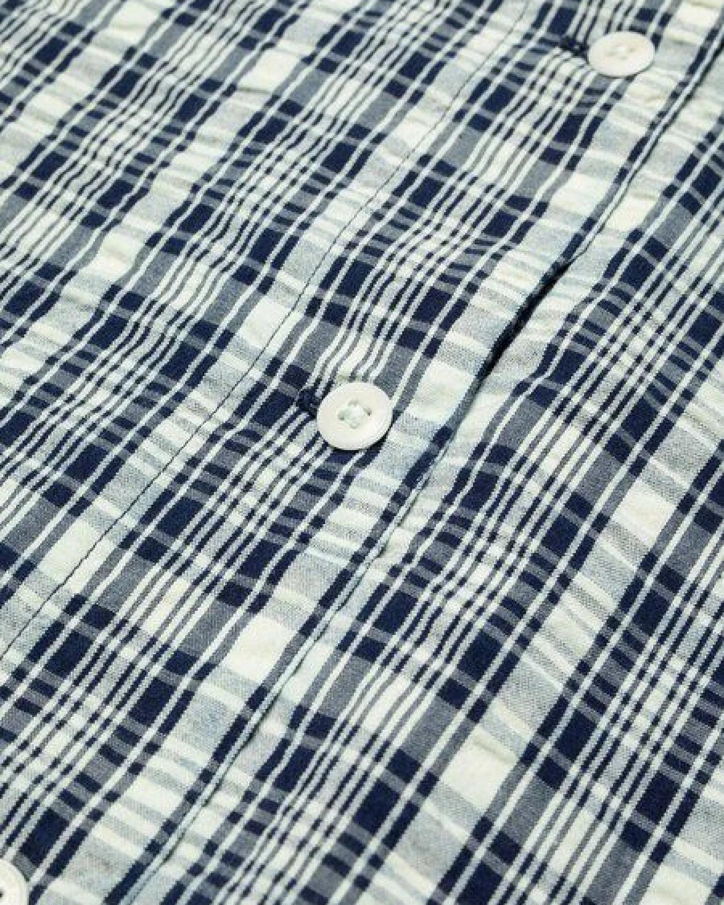 Nudie Jeans Jutta Shirt Indigo Seersucker – Ansicht 4