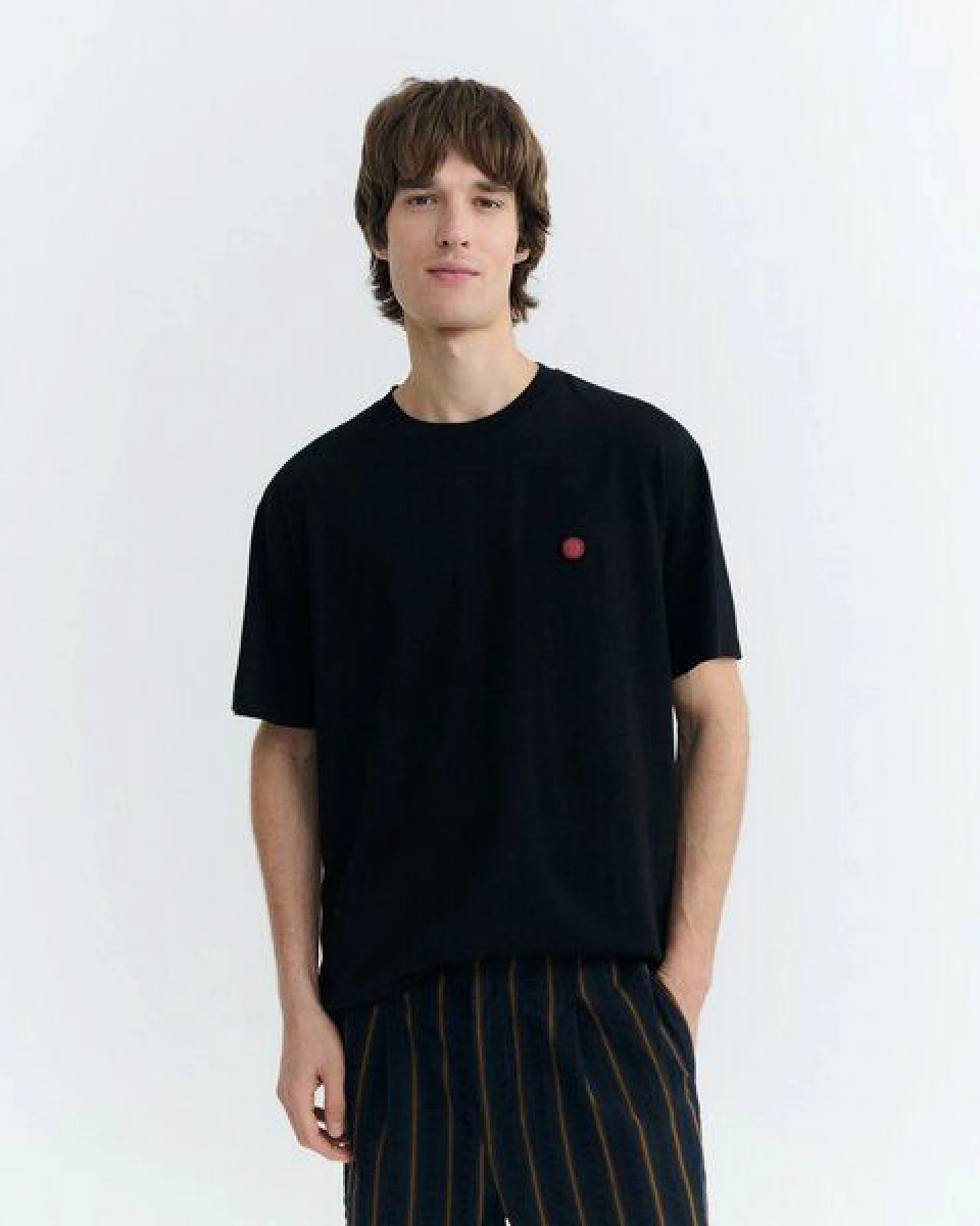 thinking mu Sol Contrast Black Aaron Tee – Ansicht 2