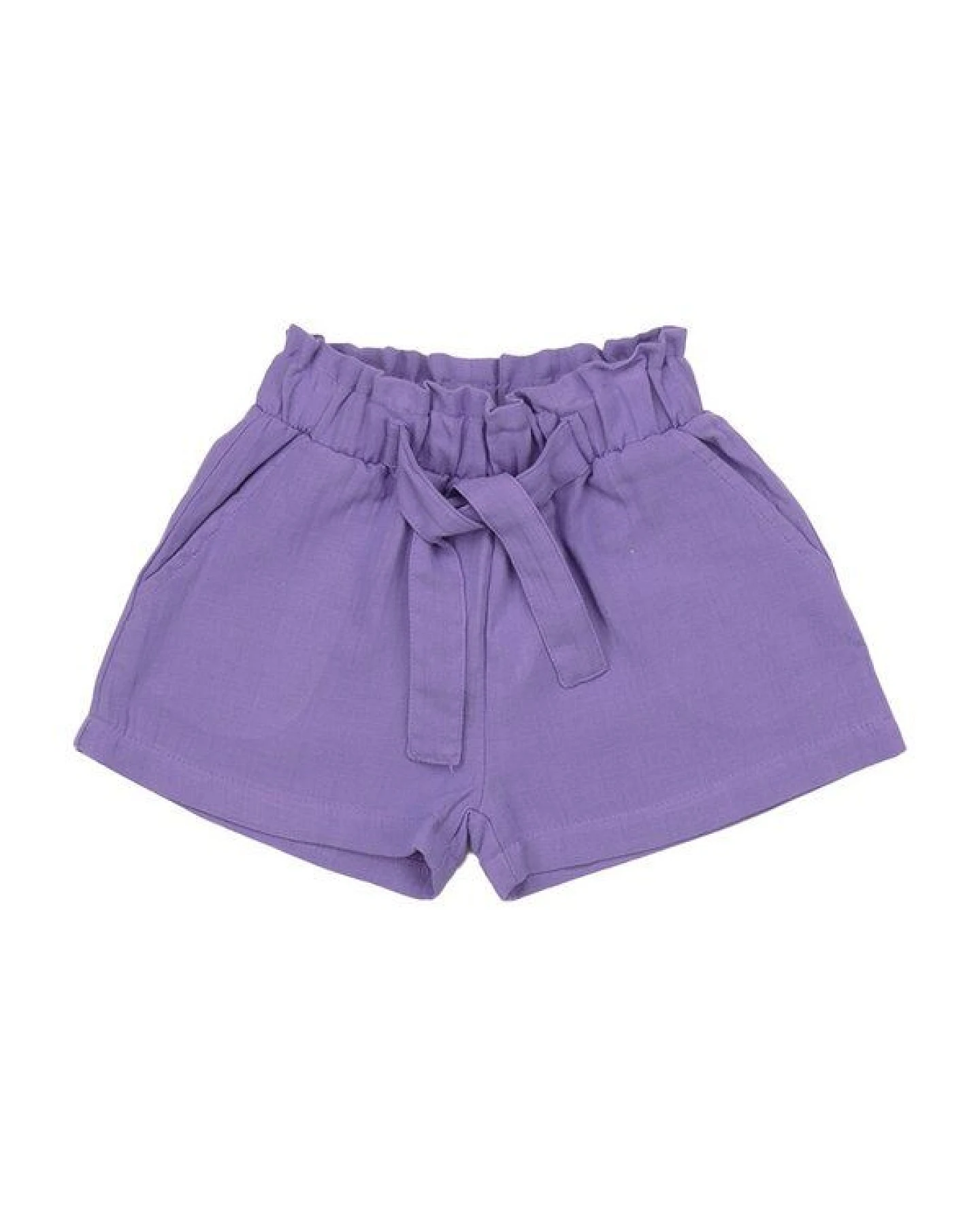Shorts Lavendel uni Musselin Bio-Baumwolle GOTS – Walkiddy – Ansicht 4