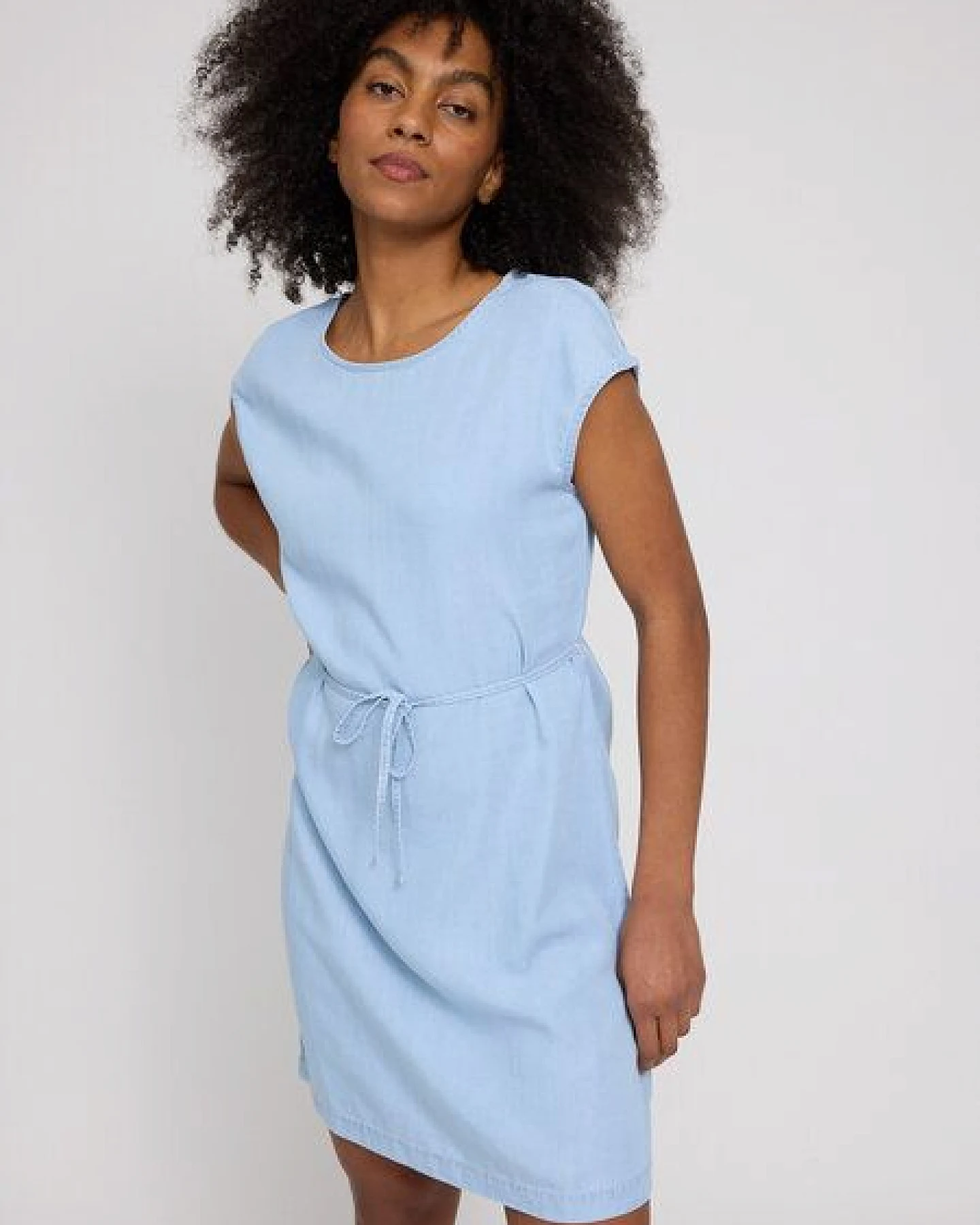 Mazine Mini-Kleid Tencel light blue wash – Ansicht 4