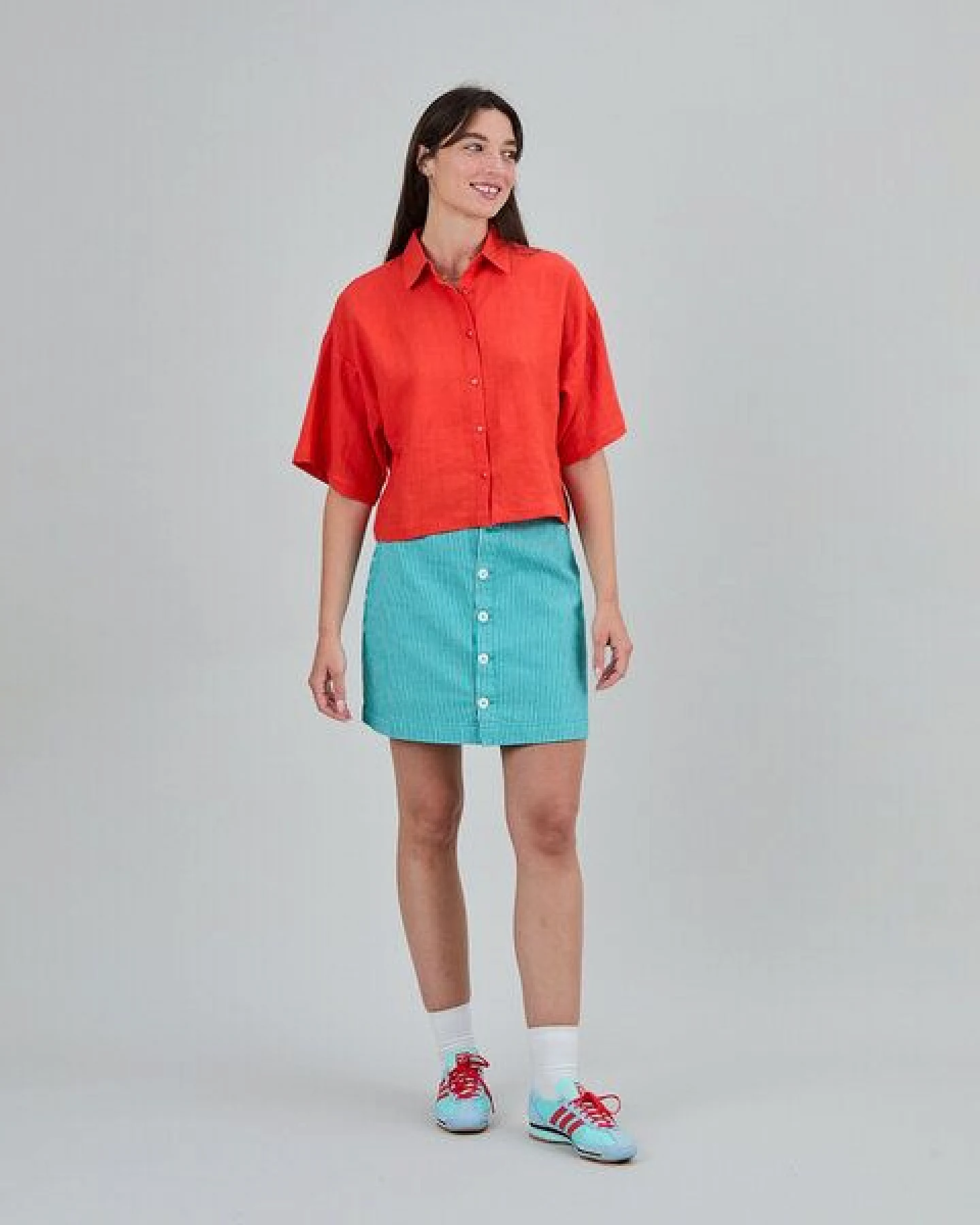 Brava Fabrics Kurzarm-Bluse Boxy Squared – Ansicht 4