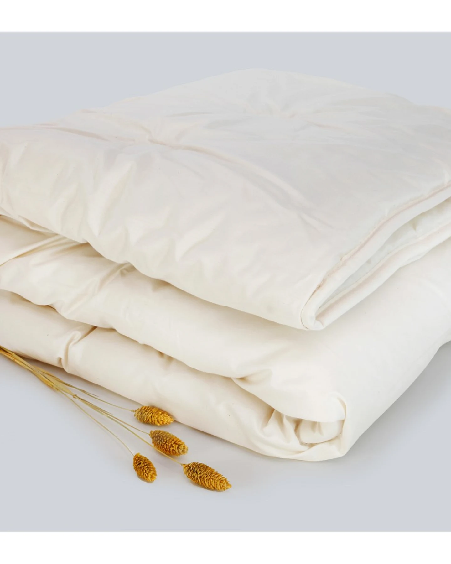 Baby- und Kinderbettdecke Bio-Merinowolle (kbT) 100 x 135 cm, 600 g (Ganzjahr), Perkal-Inlett – Ansicht 2