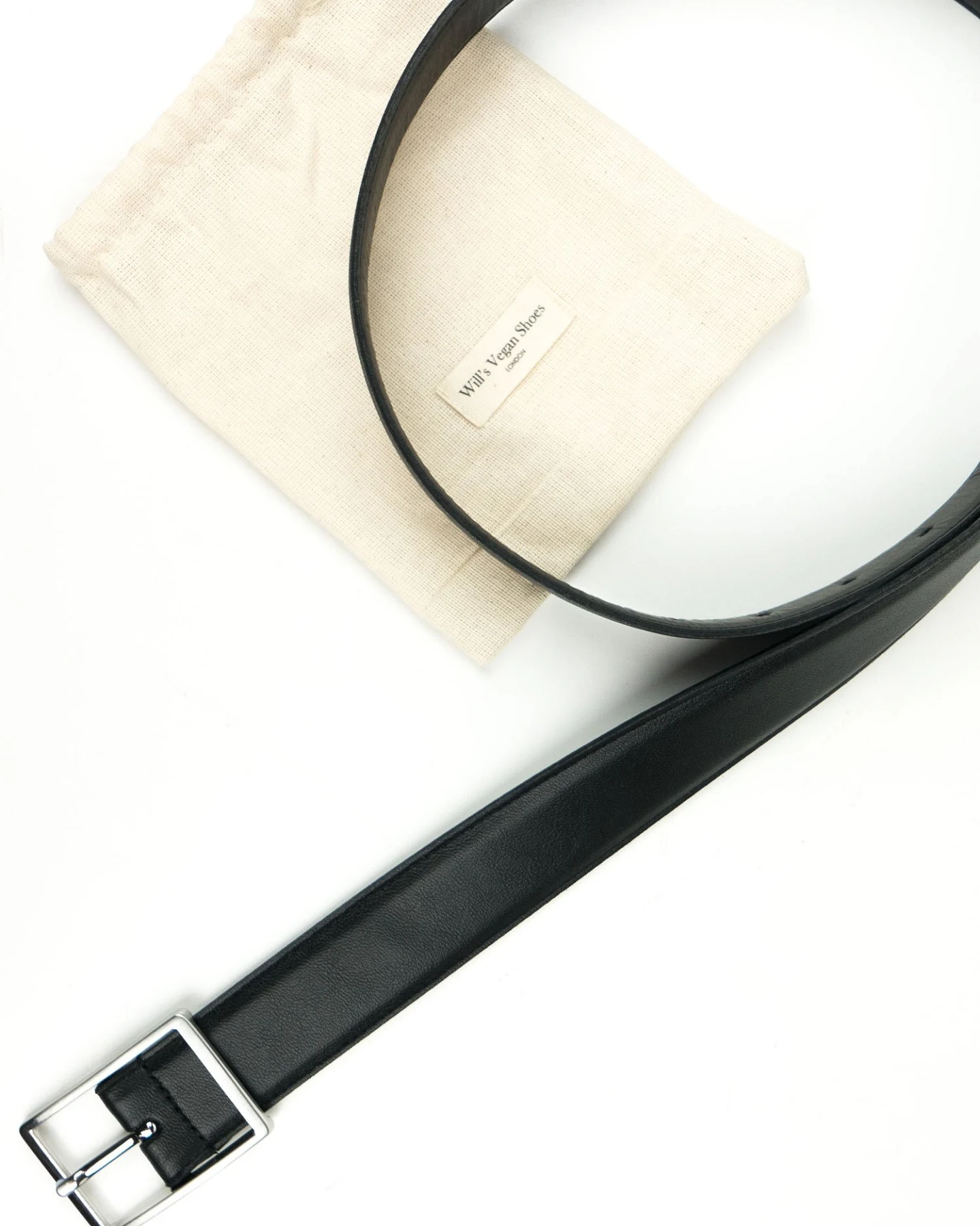 Will's Vegan Store Herren vegan Gürtel Geometrisch 3,5cm Schwarz – Ansicht 2