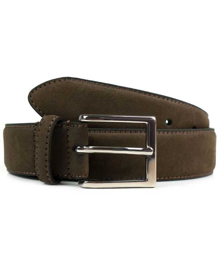 Will's Vegan Store Herren vegan Gürtel Continental 3,5 Cm Dunkelbraun