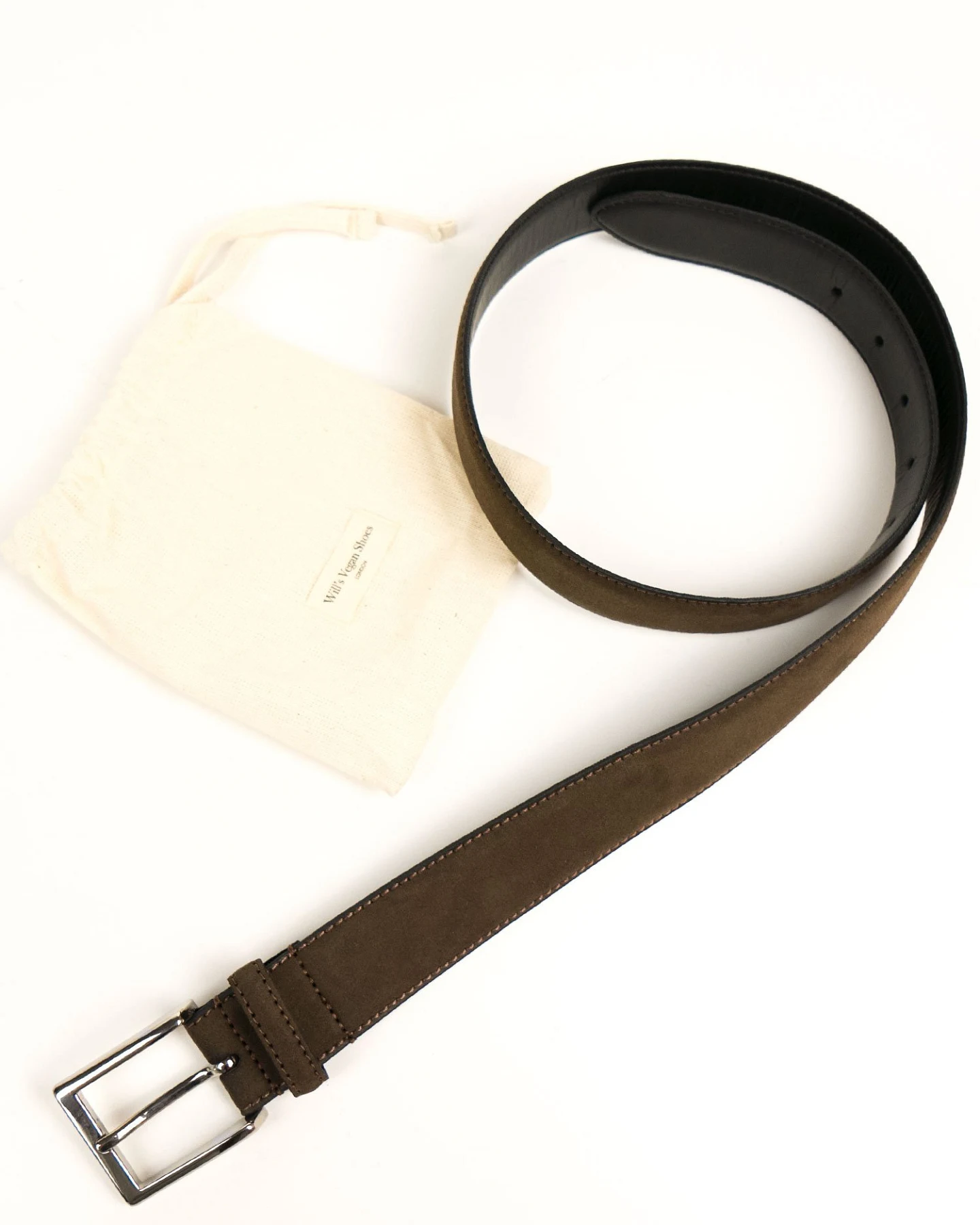 Will's Vegan Store Herren vegan Gürtel Continental 3,5 Cm Dunkelbraun – Ansicht 2