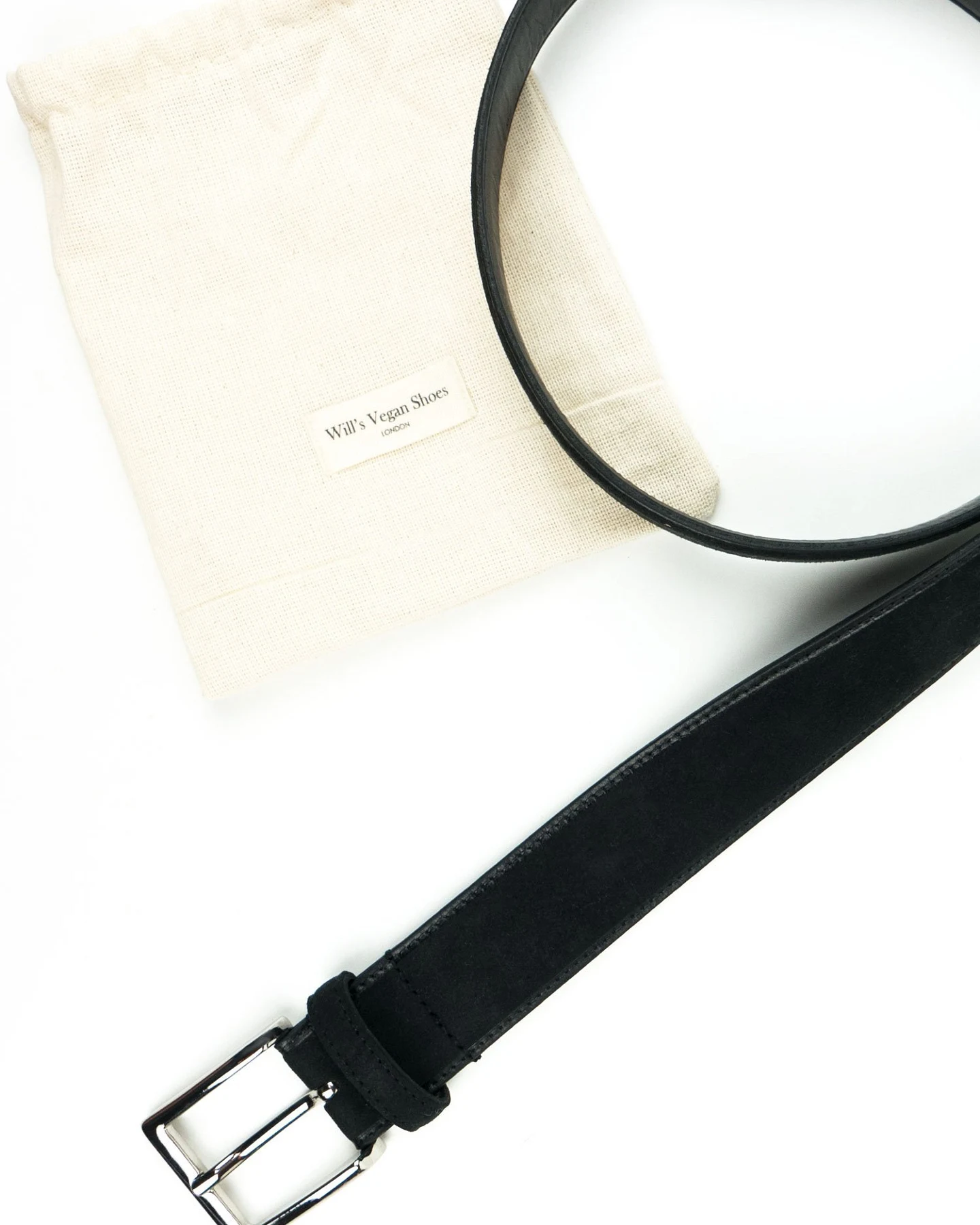 Will's Vegan Store Herren vegan Gürtel Continental 3,5 Cm Schwarz – Ansicht 2