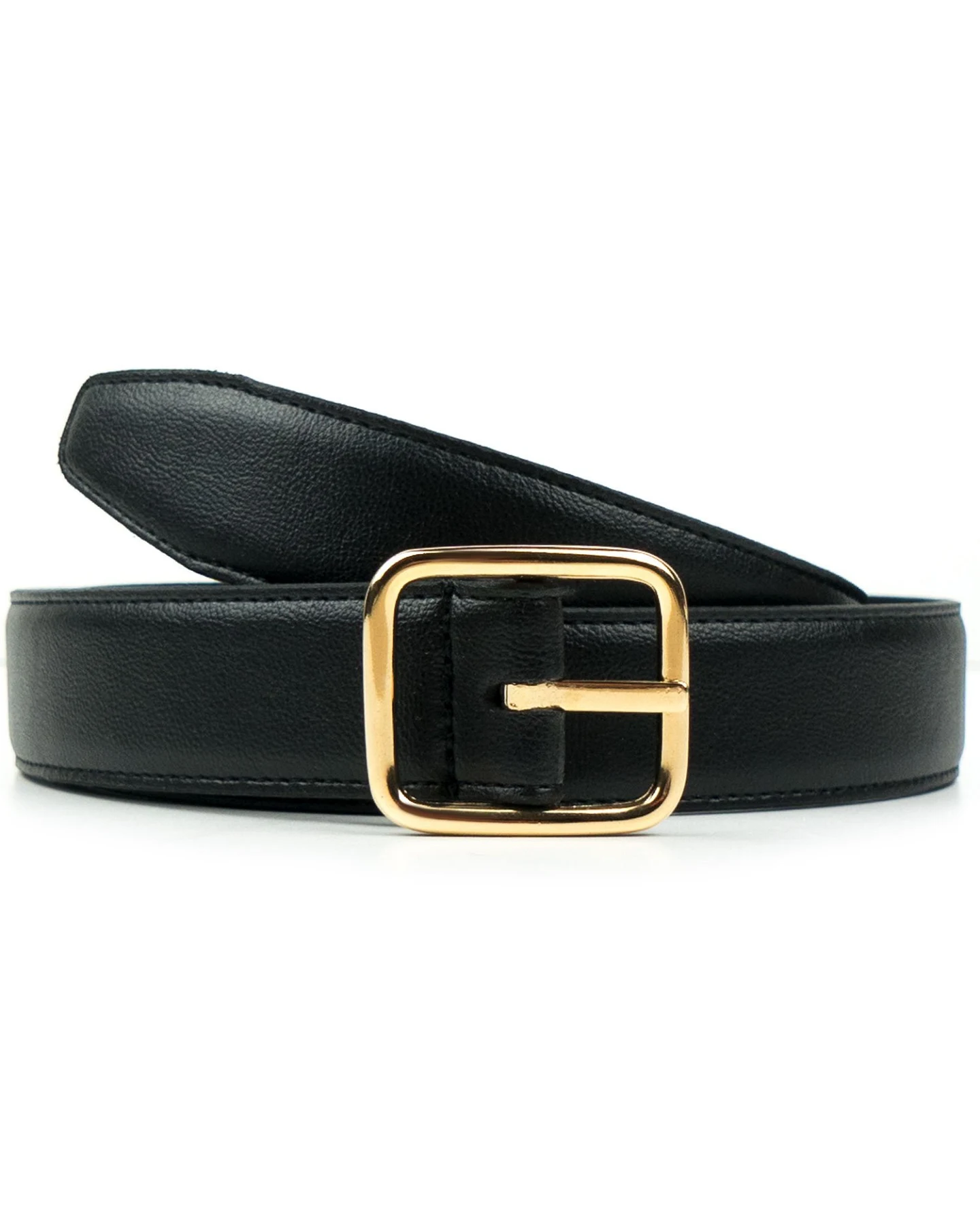 Will's Vegan Store Damen vegan Gürtel Geometrisch 3 Cm Schwarz – Ansicht 2