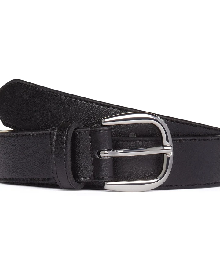 Will's Vegan Store Herren vegan Gürtel D-Ring Schwarz