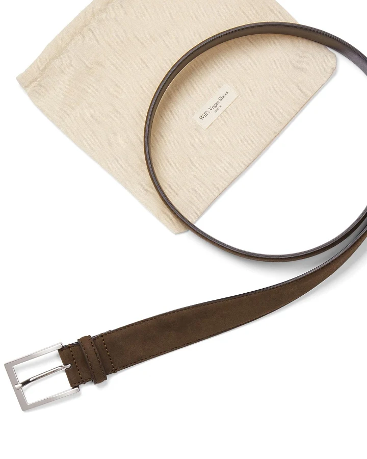 Will's Vegan Store Herren vegan Klassischer Gürtel 3,5 Cm Dunkelbraun