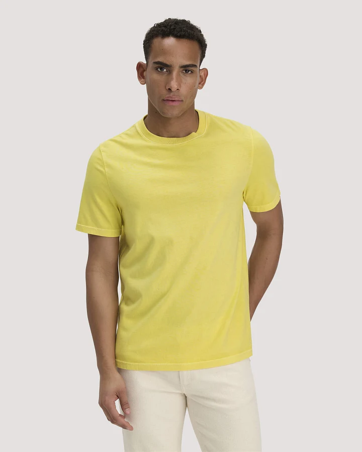 hessnatur Herren Heavy Jersey Shirt Relaxed aus Bio-Baumwolle - gelb - Größe 46