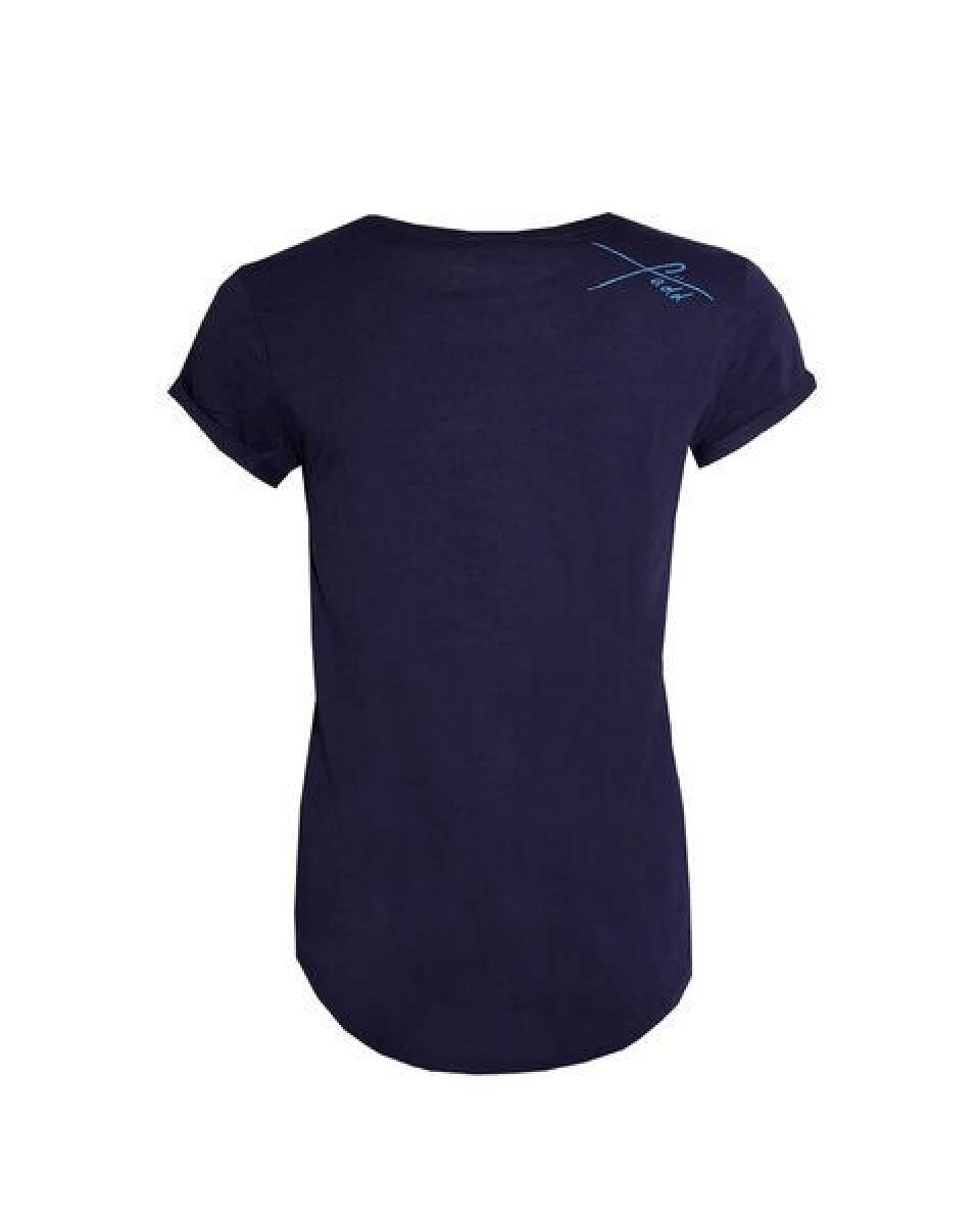 FÄDD Damen T-Shirt Rundhals aus Bio-Baumwolle "Crustacea" Navy Blau – Ansicht 3