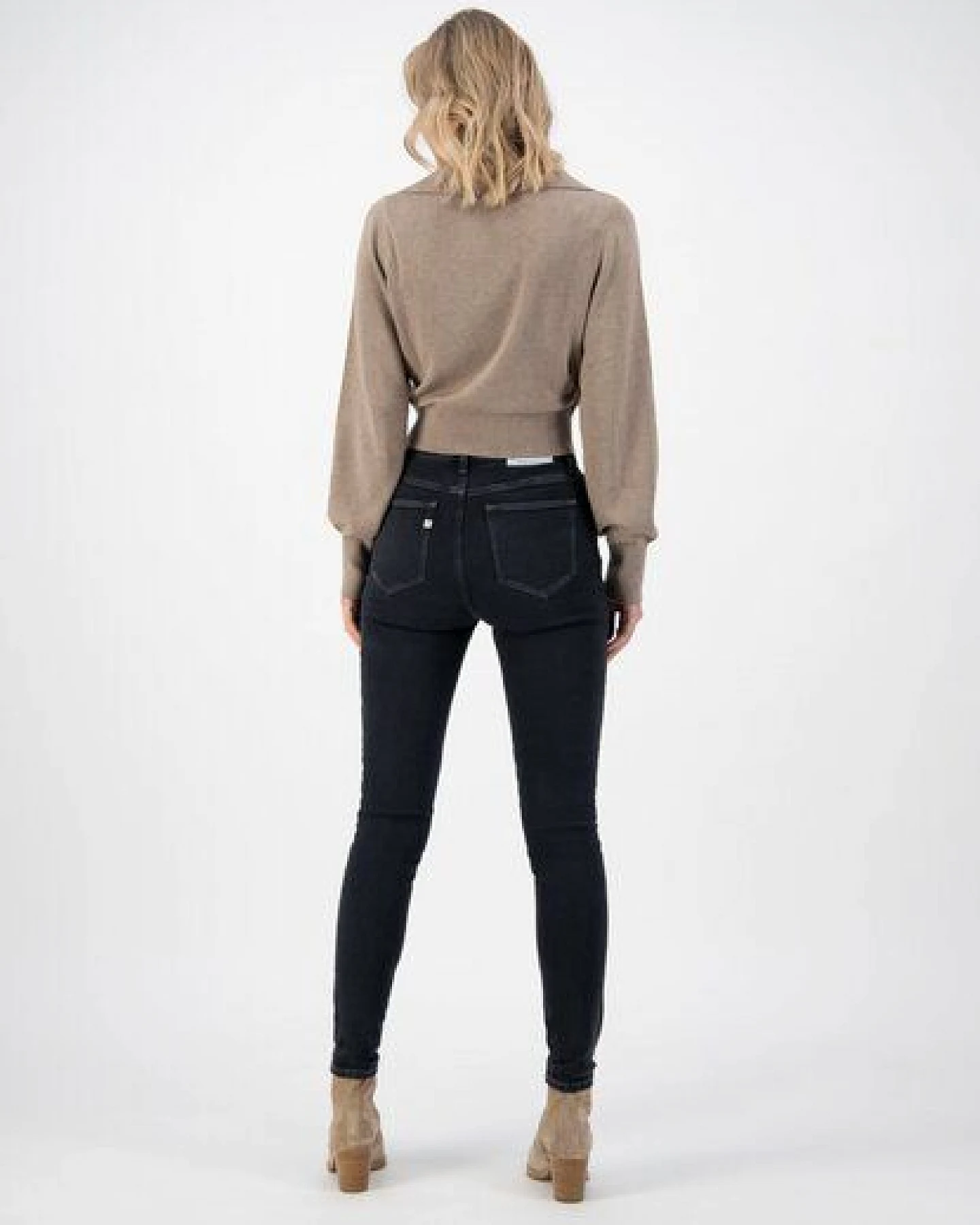 MUD Jeans Damen Jeans "Sky Rise Skinny - Stone Black" – Ansicht 3